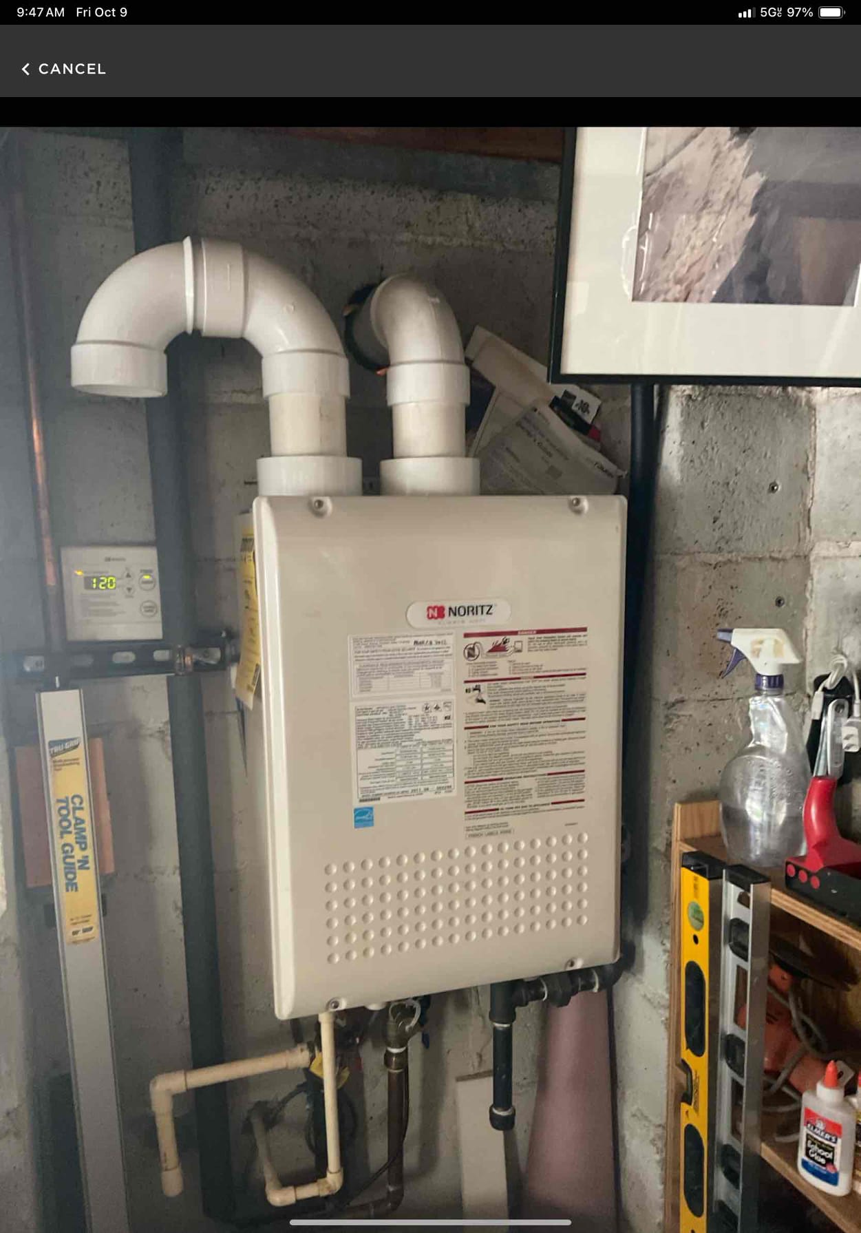 Customer stated that there was hot water coming from hose bib. Capped off existing line and ran new line off cold water line. Tested in no leaks were present at this time.