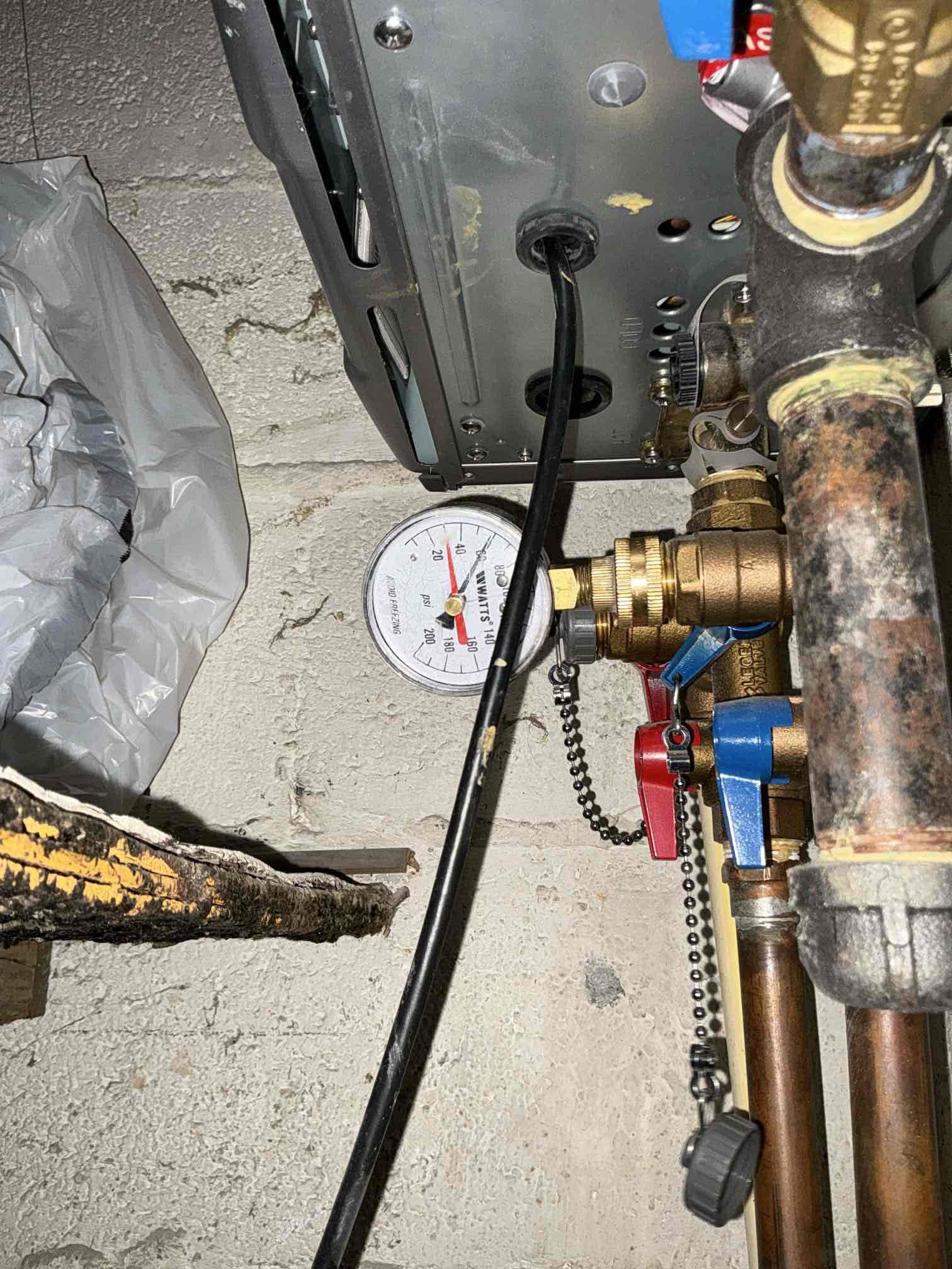 Returned to install kitchen pull out spray hose that did not arrive last visit with all ordered parts. Installed new pull out sprayer hose at no charge. Tested faucet. Sprayer is still struggling and not working very well. Informed customer that issue is in valve body of faucet and all replacement parts have been replaced. Next step for permanent solution is to replace kitchen faucet with new faucet and recommend a faucet with no side sprayer but a pull out sprayer hose.