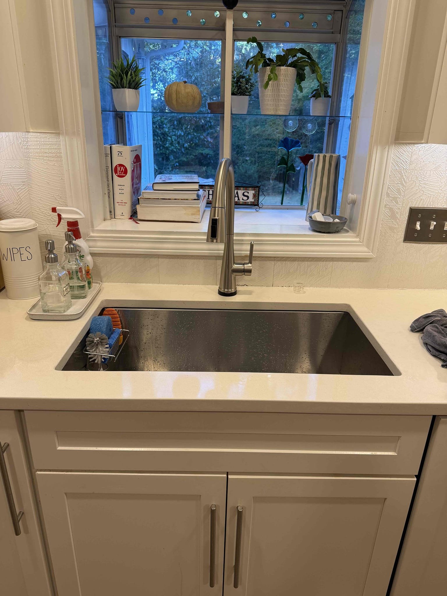 Return to install customer supply kitchen faucet. Upon arrival, customer also stated they want us to inspect upstairs toilet. After inspection, noticed toilet is wobbling. Informed customer need to pull up toilet to inspect flange and floor level. Customer approved estimate. Replaced customer supplied faucet. Faucet is working properly at departure. When it’s expecting toilet, found lead flange to have multiple cracks in it. And it is loose. Provide a customer estimate to replace flange, customer approved estimate. Installed new twist and set flange. Reset toilet, no leaks at departure. Toilet is no longer rocking. Also had to replace leaking angle stop. 