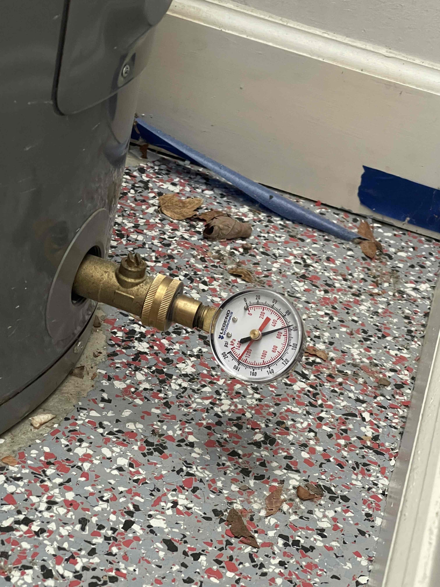Was unable to identify the cartridge in the shower valve. The trim was spray painted over and there were no markings of what the branding was. Attempted to search online for the cartridge, but the shower valve was from 2005 and didn’t get replaced when they remodeled the home. Customer approved quote to replace the shower valve. Collected dispatch fee today but will be crediting the fee back towards the replacement cost if scheduled within 30 days. Water pressure tested in the normal range. 