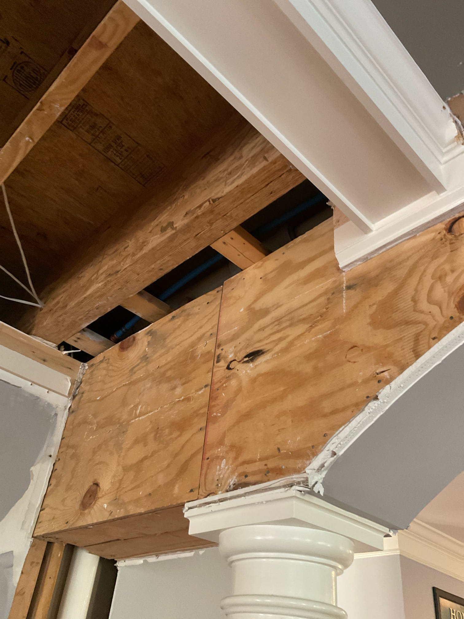 Customer wanted to replace section of cold waterline above kitchen. Gave customer options as far as repairs and at this time customer didn’t want to proceed with any work.