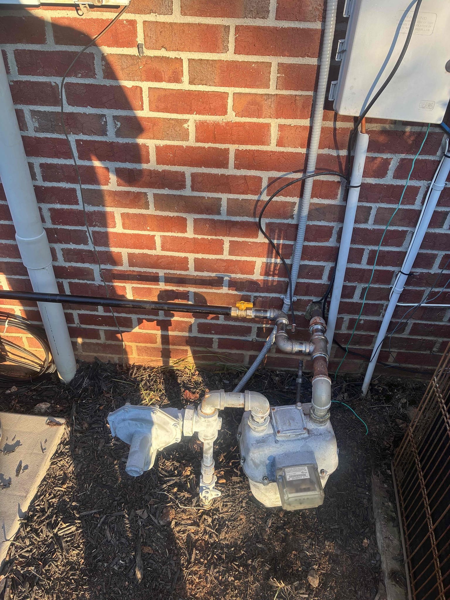 Customer wanted a gas line ran to generator. Gave quote. After approval, ran 3/4 gas line with black iron to generator against exterior of home with proper strapping methods. After line was complete, turned on gas and leak tested for proper function. Warranty on applies to beginning fitting installed after meter and final connection to generator. 
