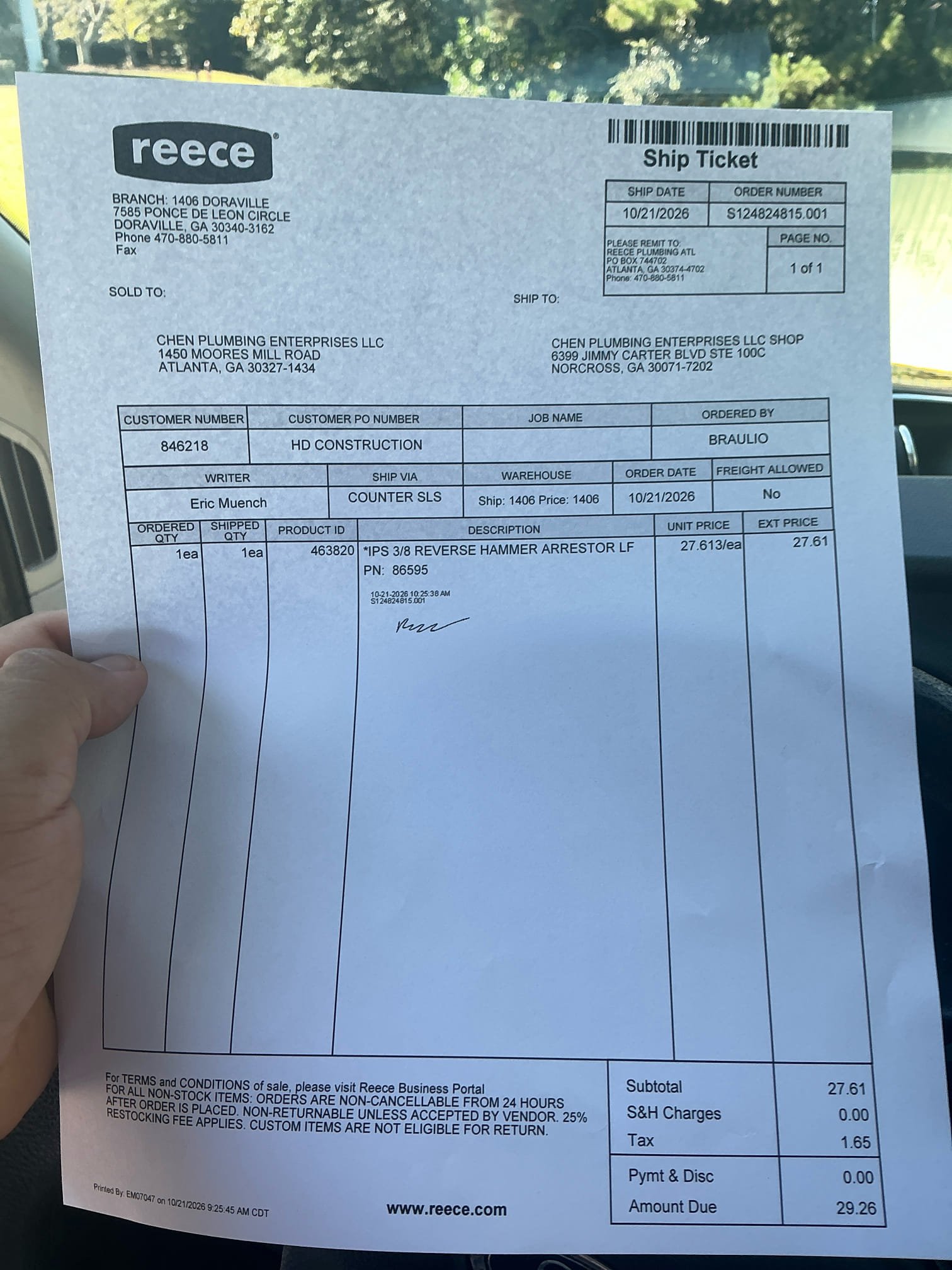 We originally called out to the noise of rattling and their pipes banging, determined the origin to be icemaker. Installed hammer arrestor on incoming line ,ran ice machine five times,No issues were found everything is working as intended at this time.