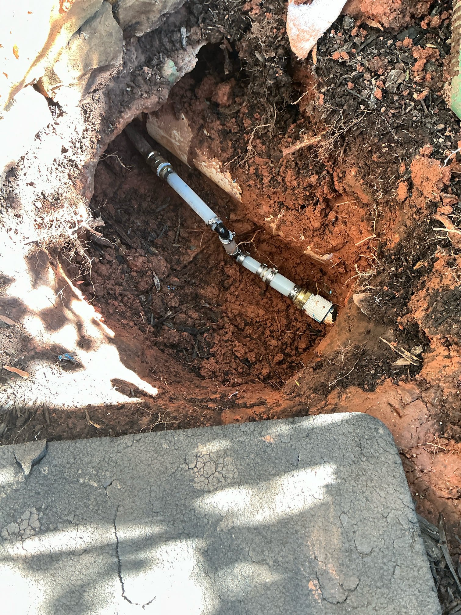Customer called us out for a leak that a previous leak detection company had found hole was already dug upon arrival. Gave customer quote to fix leak. Customer approved repaired leak used pack fittings turn on water. Everything is working as intended at this time.