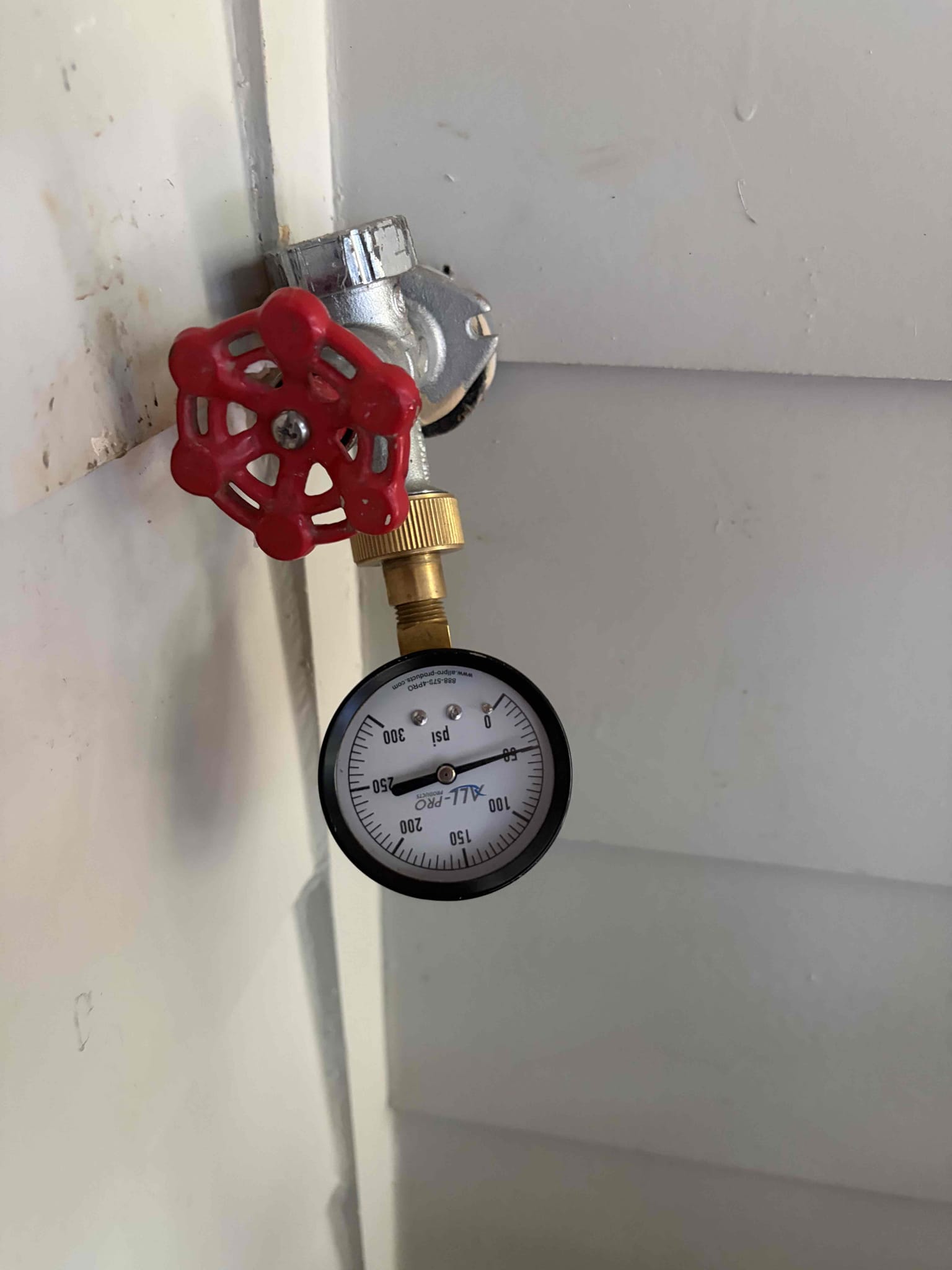 The job I installed a new pressure reducing valve due to minor toilet rebuild of the upstairs toilet. The pressure was too high for the house and as a result, the pressure reducing valve needed to be replaced, so that’s what I did however, the customer called back to let us know that the pressure is a little too low so she wanted us to come back out to readjust it to a higher pressure. Need to stay under 80 psi so I just did it 65 psi once completed I took pressure gauge to the tankless to make sure it’s at 65 and verified the kitchen sink faucet no further issues at this time.