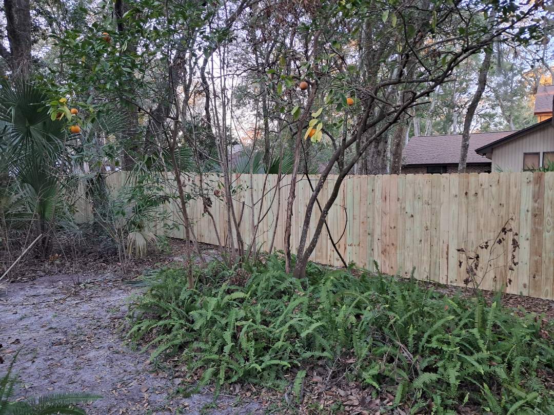 Neptune Beach, FL - Jusr finished up a Stockade fence in Neptune Beach .