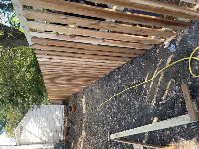 110 feet of 6' high Cedar Shadowbox fence installed in Powell, OH. 