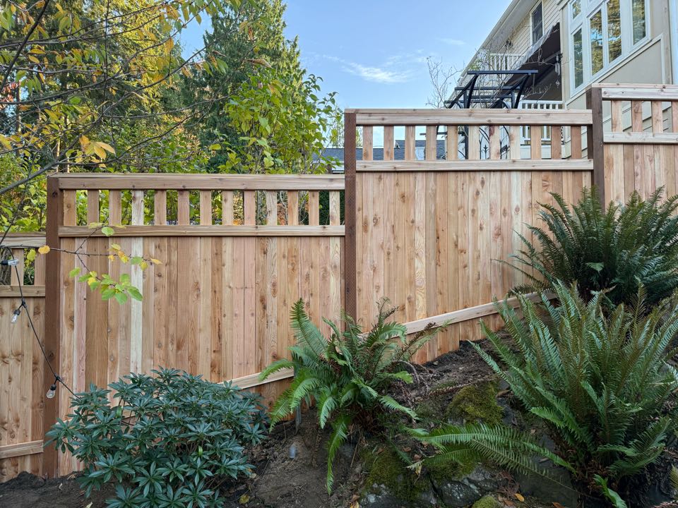 Seattle, WA - Alternating board lattice, aka Craftsman style, in Wedgwood today.