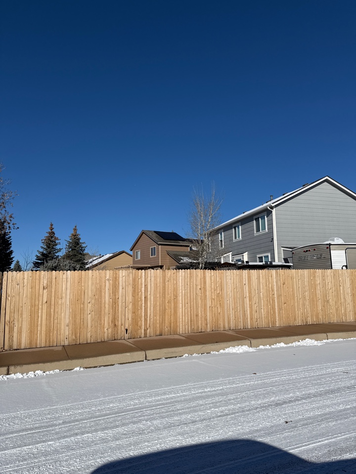 Colorado Springs, CO - Top Rail Fence is in Colorado Springs doing estimates for Cedar Privacy Fences!