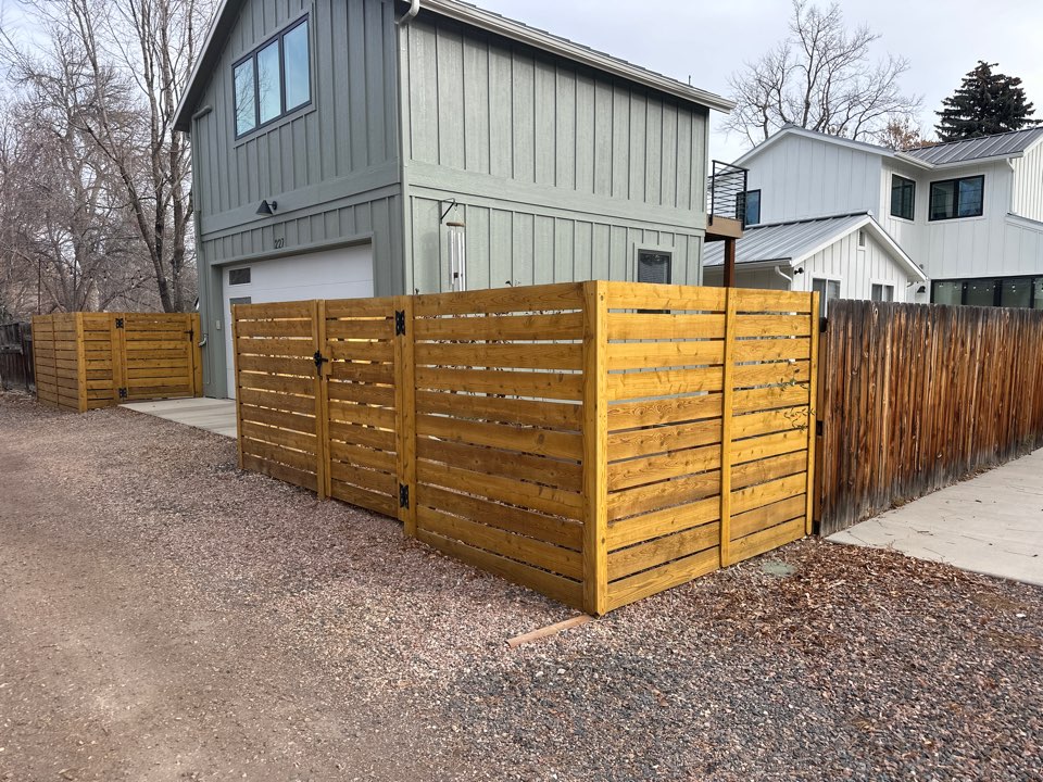 Fort Collins, CO - A beautiful new 6 foot tall, horizontal semi privacy fence in Fort Collins, Colorado