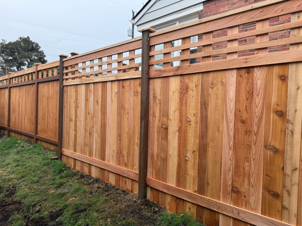 Seattle, WA - Cap and trim with lattice in crown hill today.