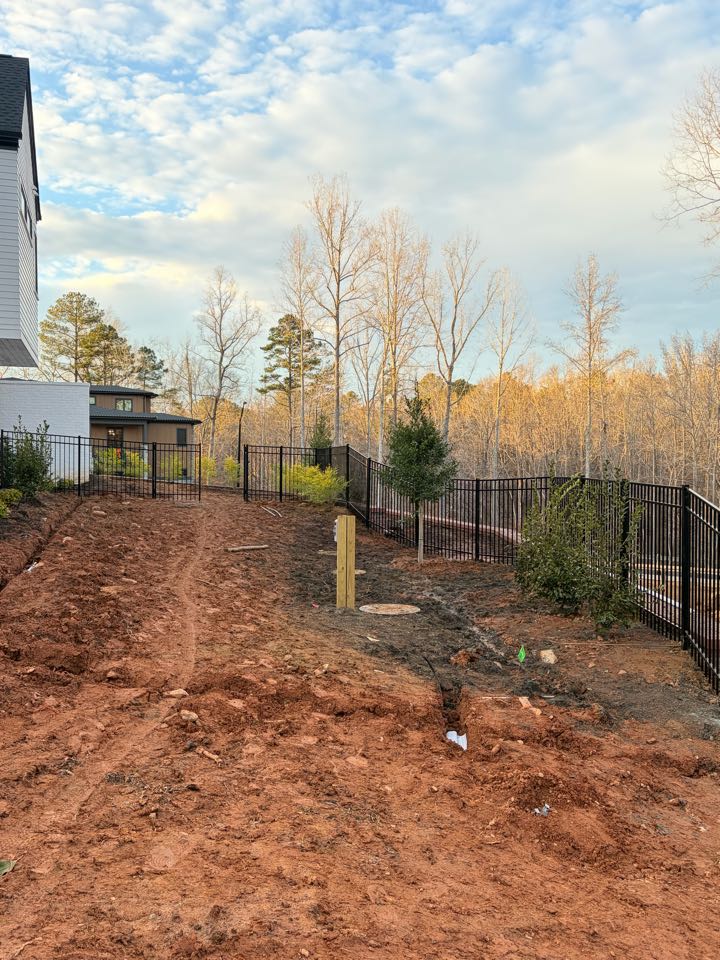 Raleigh, NC - Another pool fence ready for inspection! 5’ black aluminum in North Raleigh for a beautiful new home. #poolfence #northraleigh