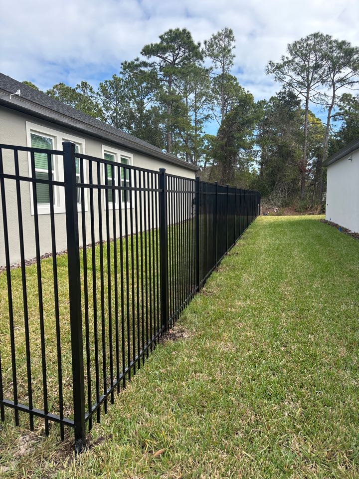 Ormond Beach, FL - Just finished up 6’ tall 3-Rail black aluminum fence in  ormond beach today 