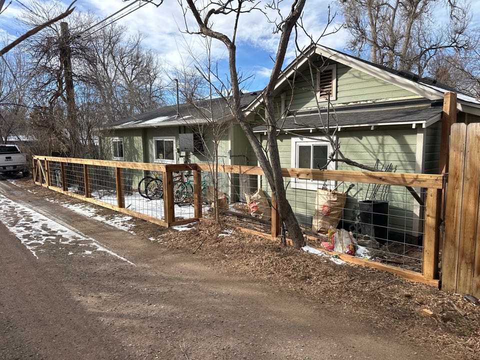 Fort Collins, CO - New 4’ tall hog rail fence in Fort Collins Colorado.  