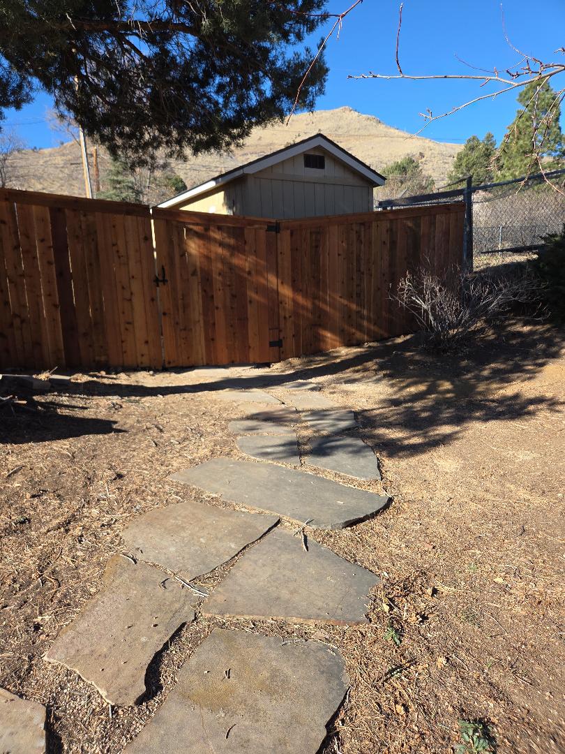Golden, CO - another happy customer with this gorgeous pre-stained cap and trim cedar fence