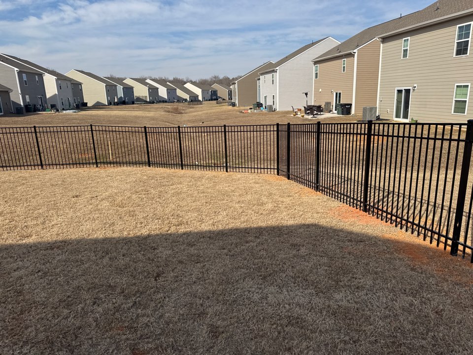 Monroe, NC - 233’ of beautiful black aluminum done by Top Rail Fence here in Monroe NC!
