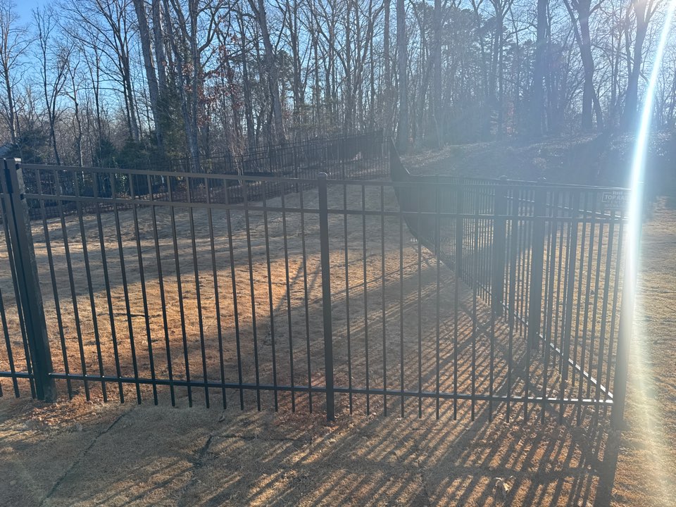 Matthews, NC - 254’ of beautiful 5’ tall black aluminum done by Top Rail Fence here in Matthews NC!