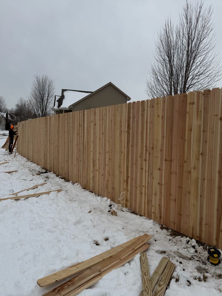 Altoona, IA - Finishing up a 6’ cedar privacy in Altoona