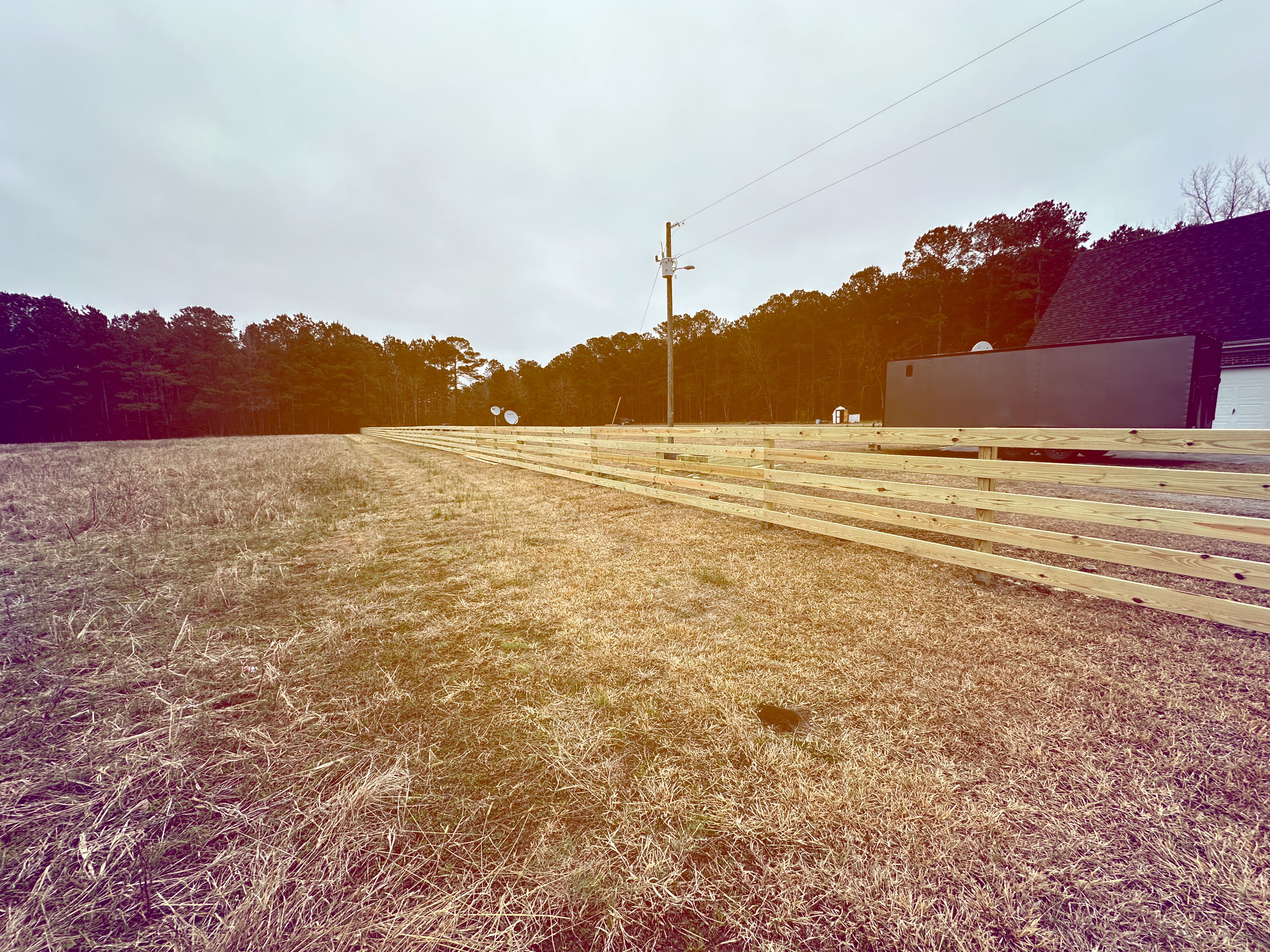 Burgaw, NC - 5 rail ranch rail fence installation!  