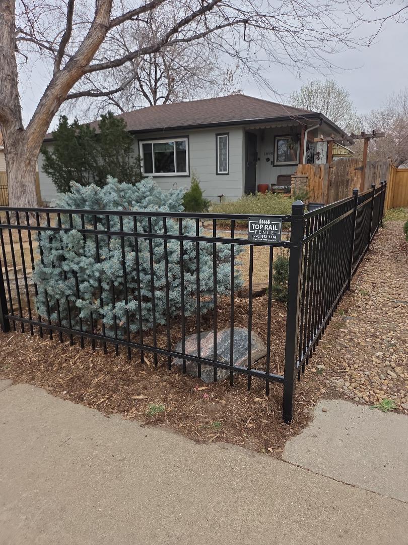 Denver, CO - beautiful yards deserve beautiful fences. this customer wanted a perimeter fence not too high. this Ameristar steel ornamental fence fit the bill. call us for a free estimates!