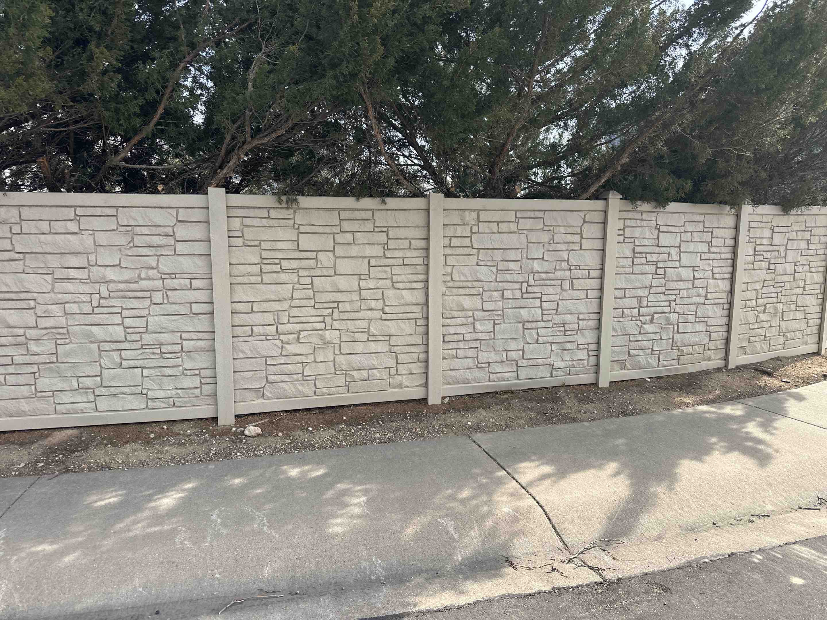 Fort Collins, CO - A beautiful new catalyst fence in Fort Collins, Colorado with a simulated stone and blown composite sections.  