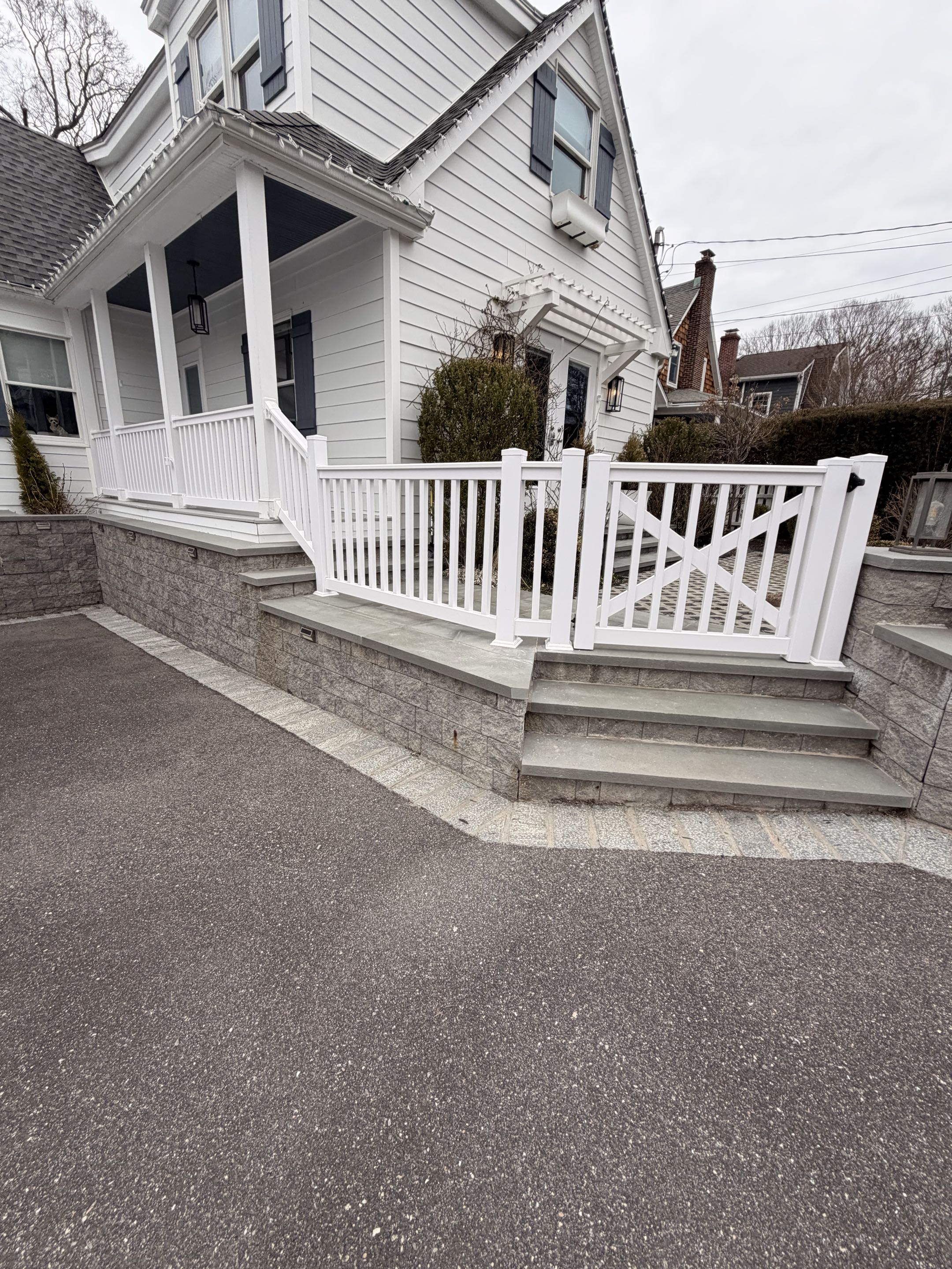 Cold Spring Harbor, NY - Completed a clean and elegant 3’ PVC railing installation with a gate for a beautiful home in Cold Spring Harbor, NY. This upgrade not only enhances safety but adds a polished look that perfectly complements the property. Built with precision, durability, and prideanother happy homeowner!  #TopRailFenceHuntington #ColdSpringHarborNY #FenceInstallation #RailingInstallation #OutdoorLiving #CurbAppeal #HomeImprovement #LongIslandHomes #VeteranOwned #BuiltWithPride