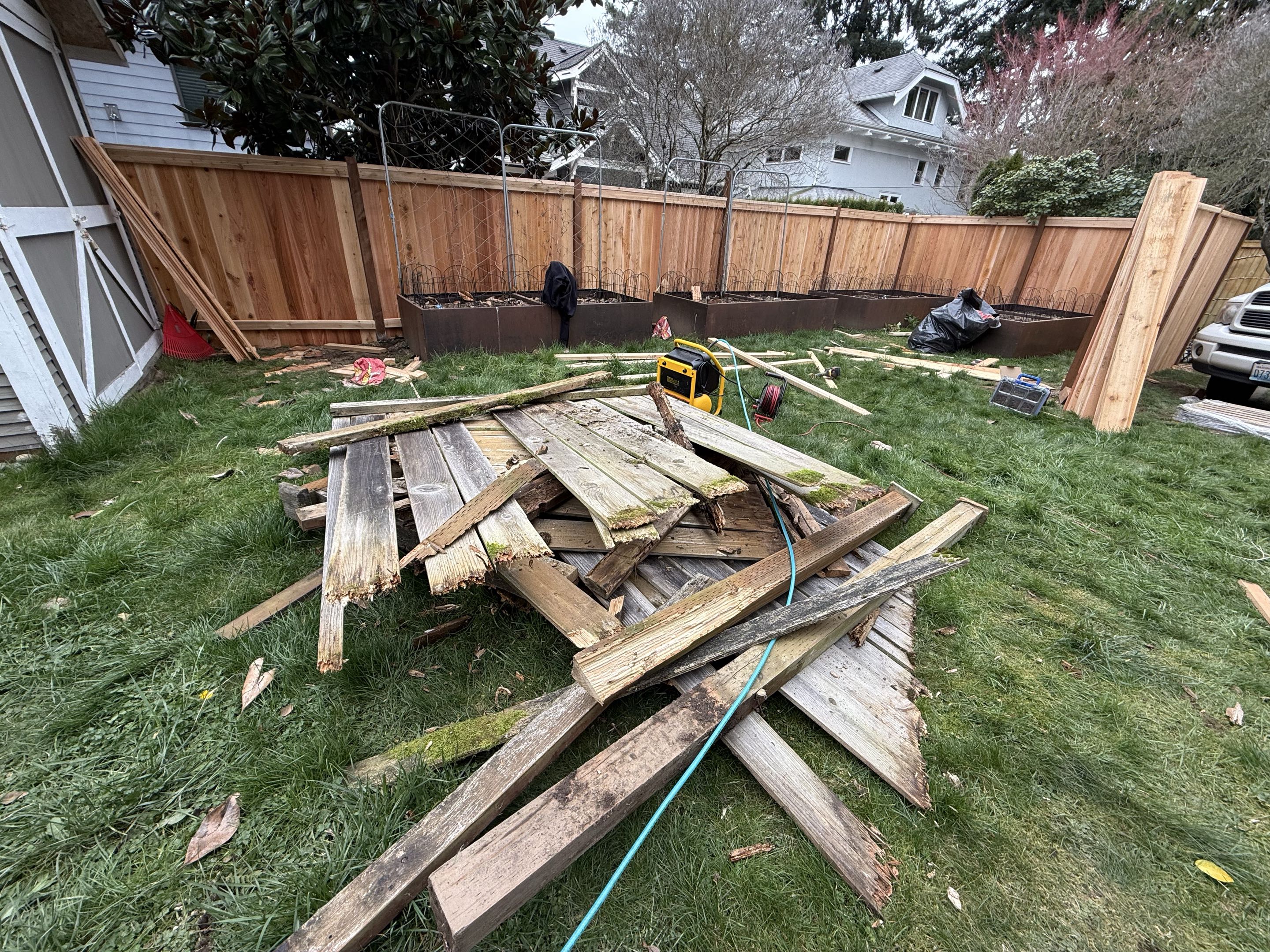 Seattle, WA - Old fence new fence: Greenlake today.