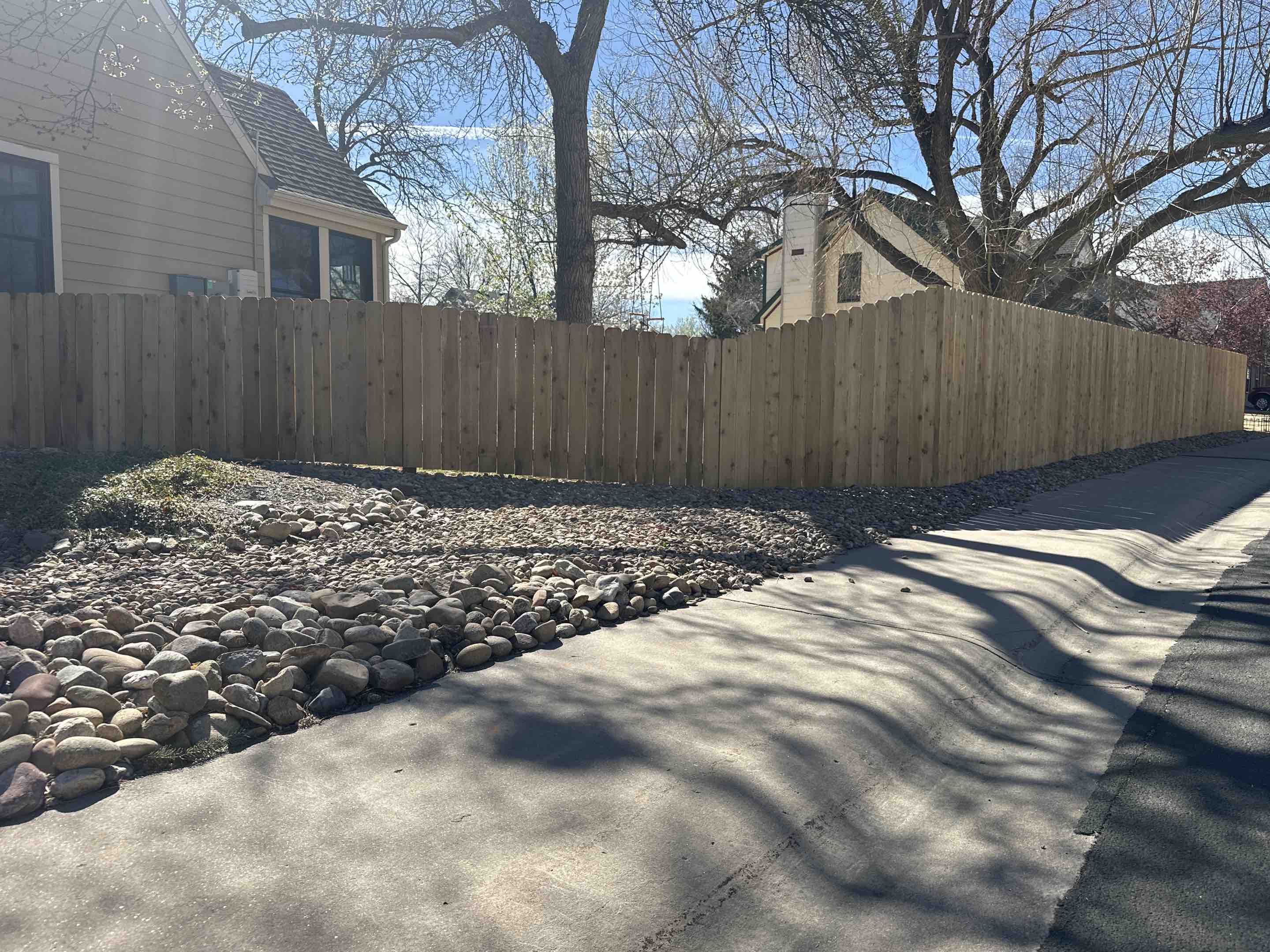 Fort Collins, CO - A beautiful news 6 foot tall cedar fence in Fort Collins, Colorado 