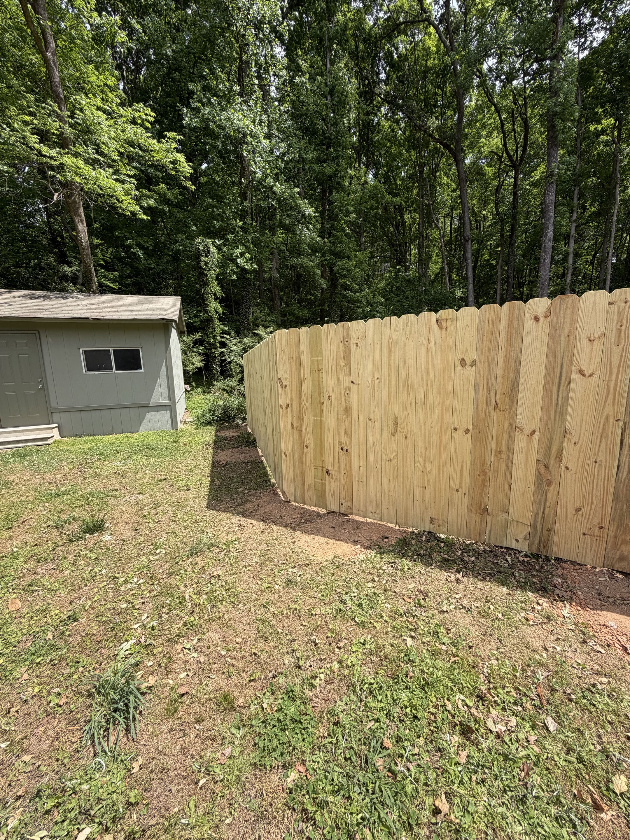 Cary, NC - Completed 88’ of wood fence demolition and installed 110’ of 6’ high wood stockade fence to enhance privacy between neighbors. This new fence provides a clean, natural look while creating a secure and secluded backyard space. Built with quality materials and expert craftsmanship, it delivers long-lasting durability, improved property value, and the privacy homeowners are looking for.  #WoodFence #StockadeFence #PrivacyFence #FenceInstallation #FenceContractor #BackyardPrivacy #FenceReplacement #WoodFenceInstall #LocalFenceCompany #HomeImprovement