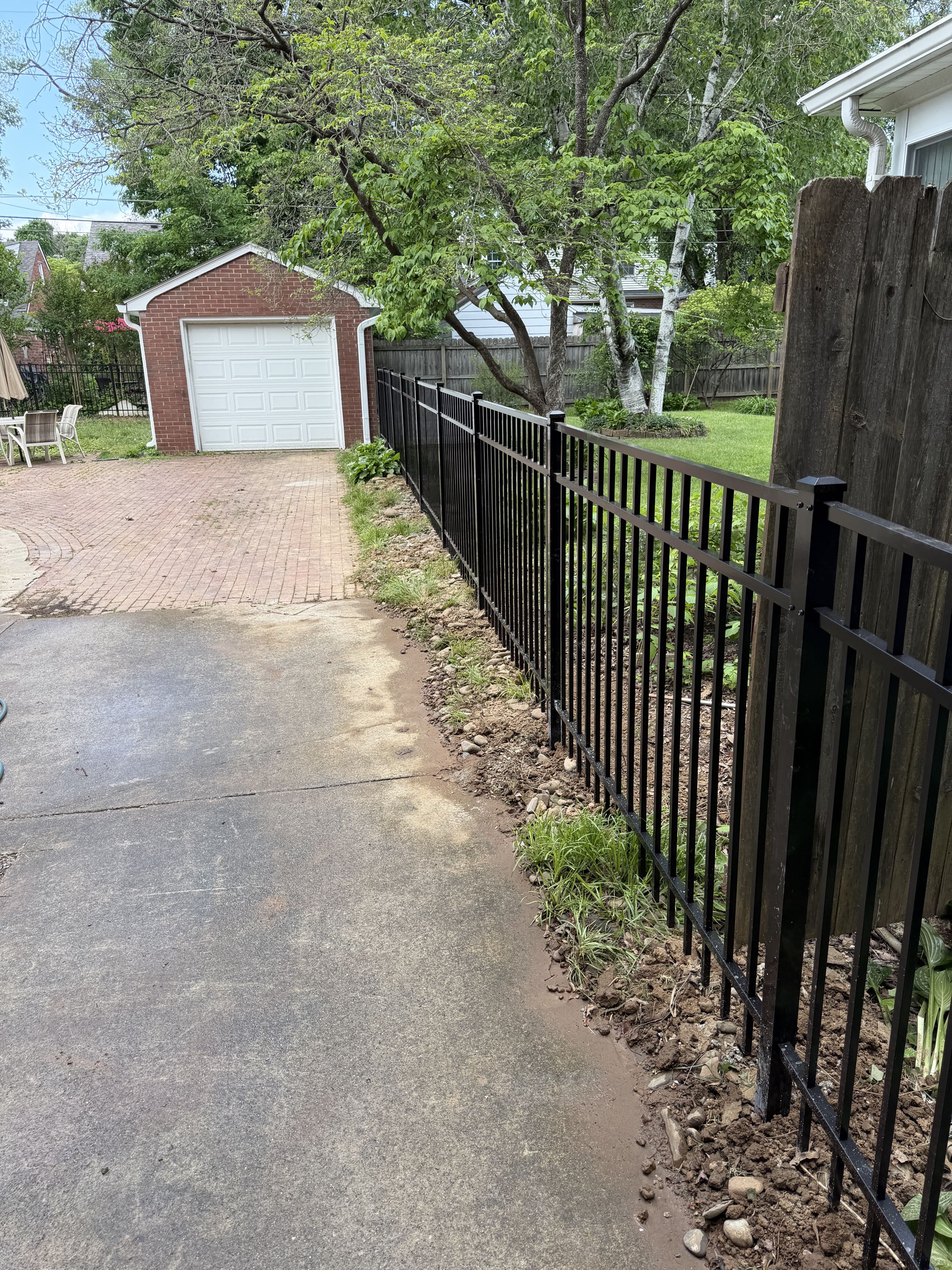 Louisville, KY - 4’ Tall Black Aluminum Install in Wellington. 