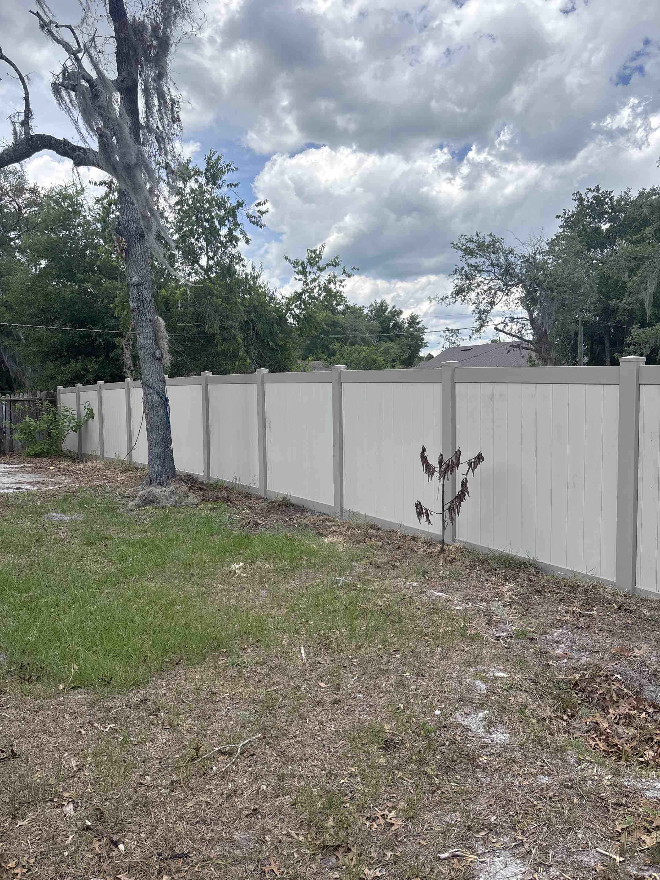 Deltona, FL - Today we completed a 2-tone adobe and tan fence for a resident in deltona. 