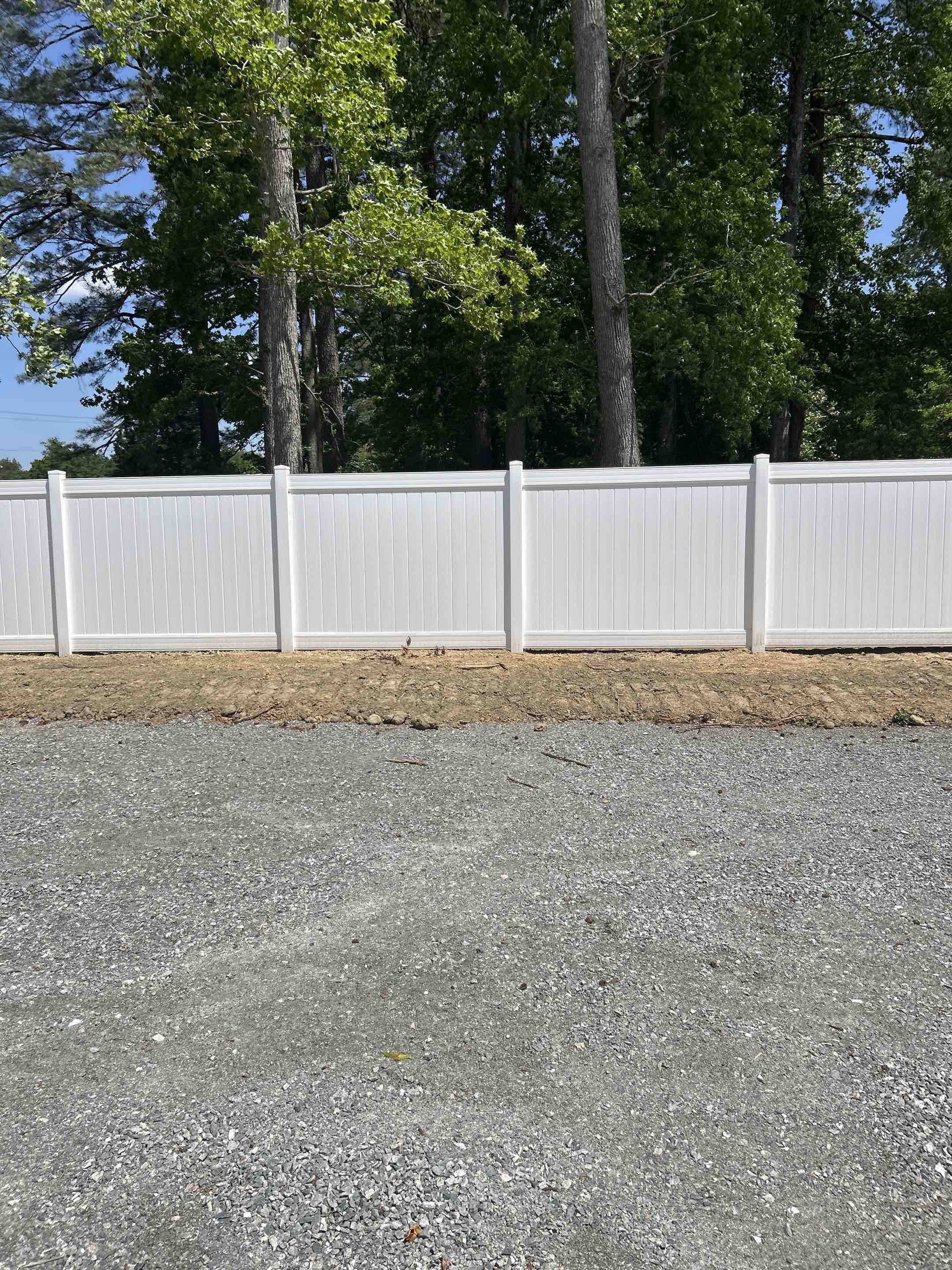 Charles City, VA - 6 foot vinyl privacy commercial property