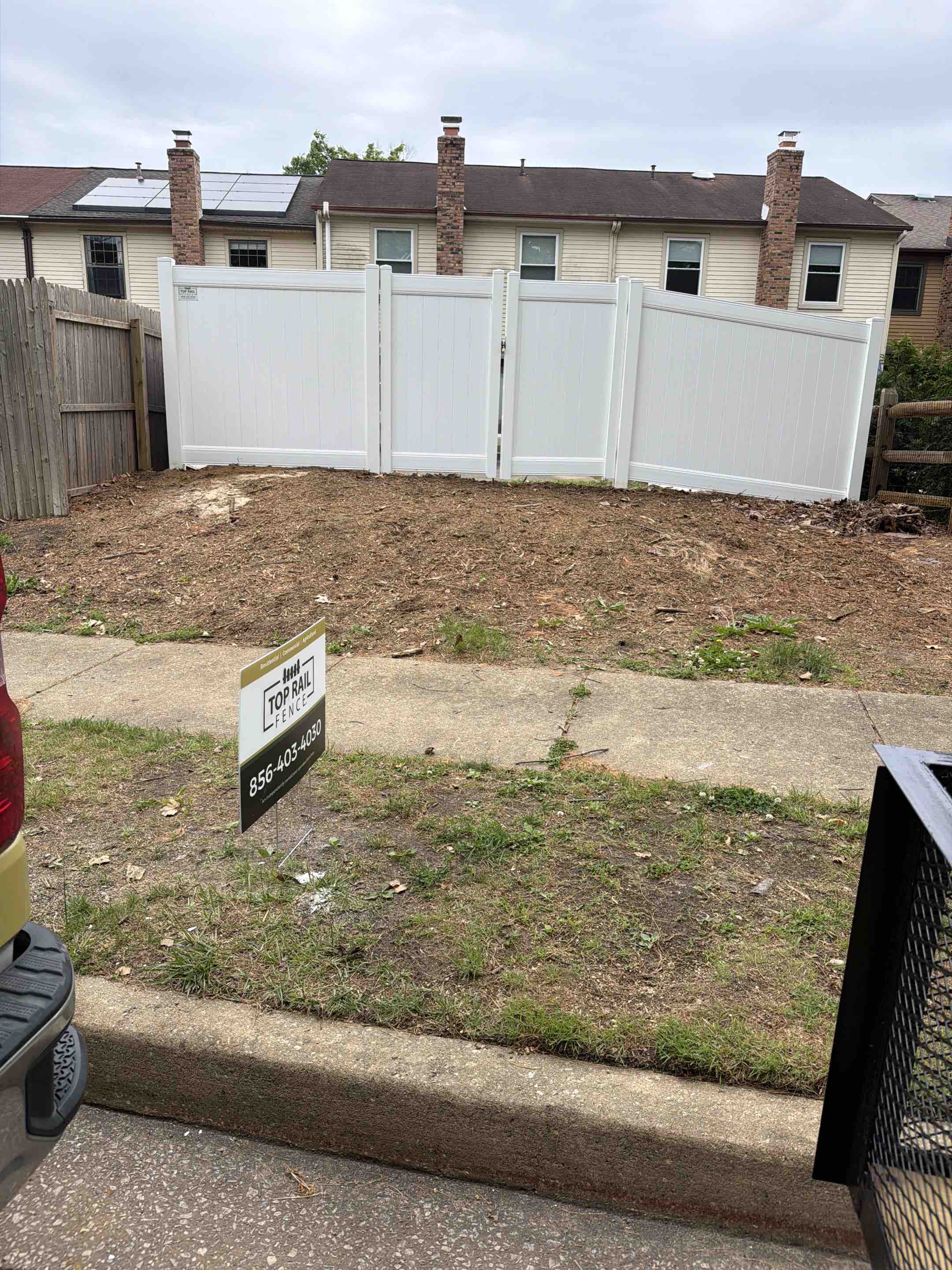 Mount Laurel Township, NJ - White vinyl privacy fence installed in Mt Laurel
