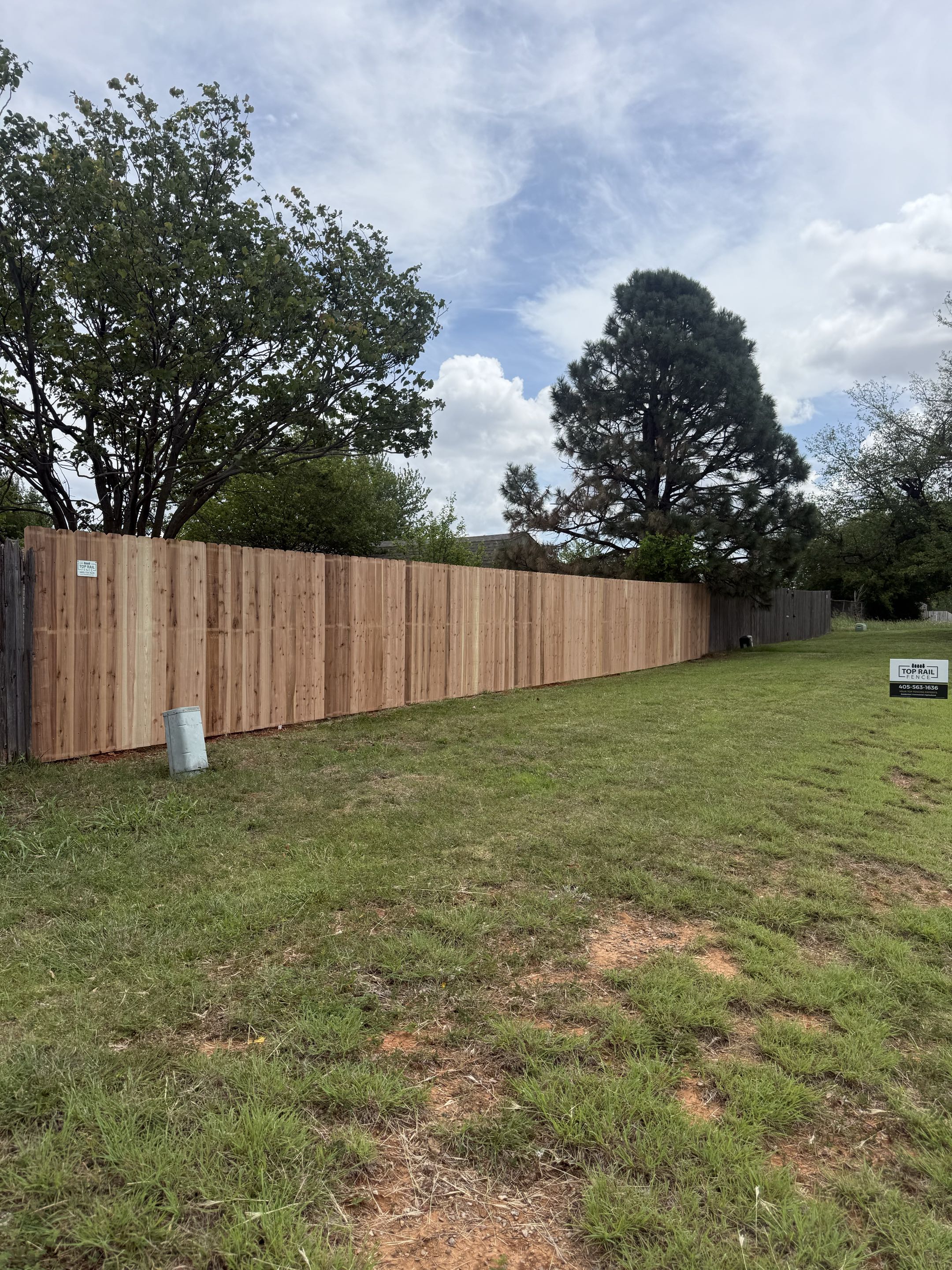 Yukon, OK - This 6’ tall Japanese cedar fence replaced an aging back fence line, instantly upgrading the property’s appearance while adding security and privacy. Simple, clean, and built to last.