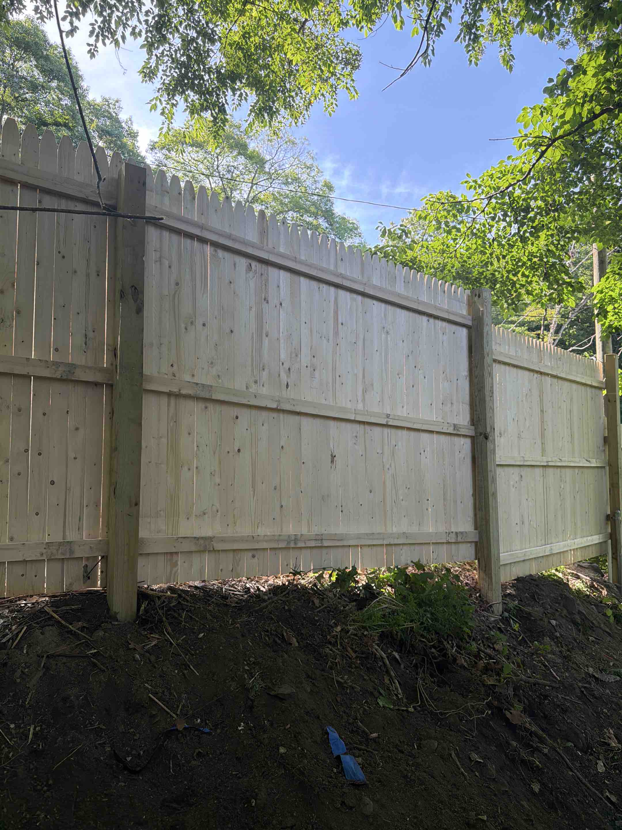 Bethel, CT - Wooden stockade privacy 