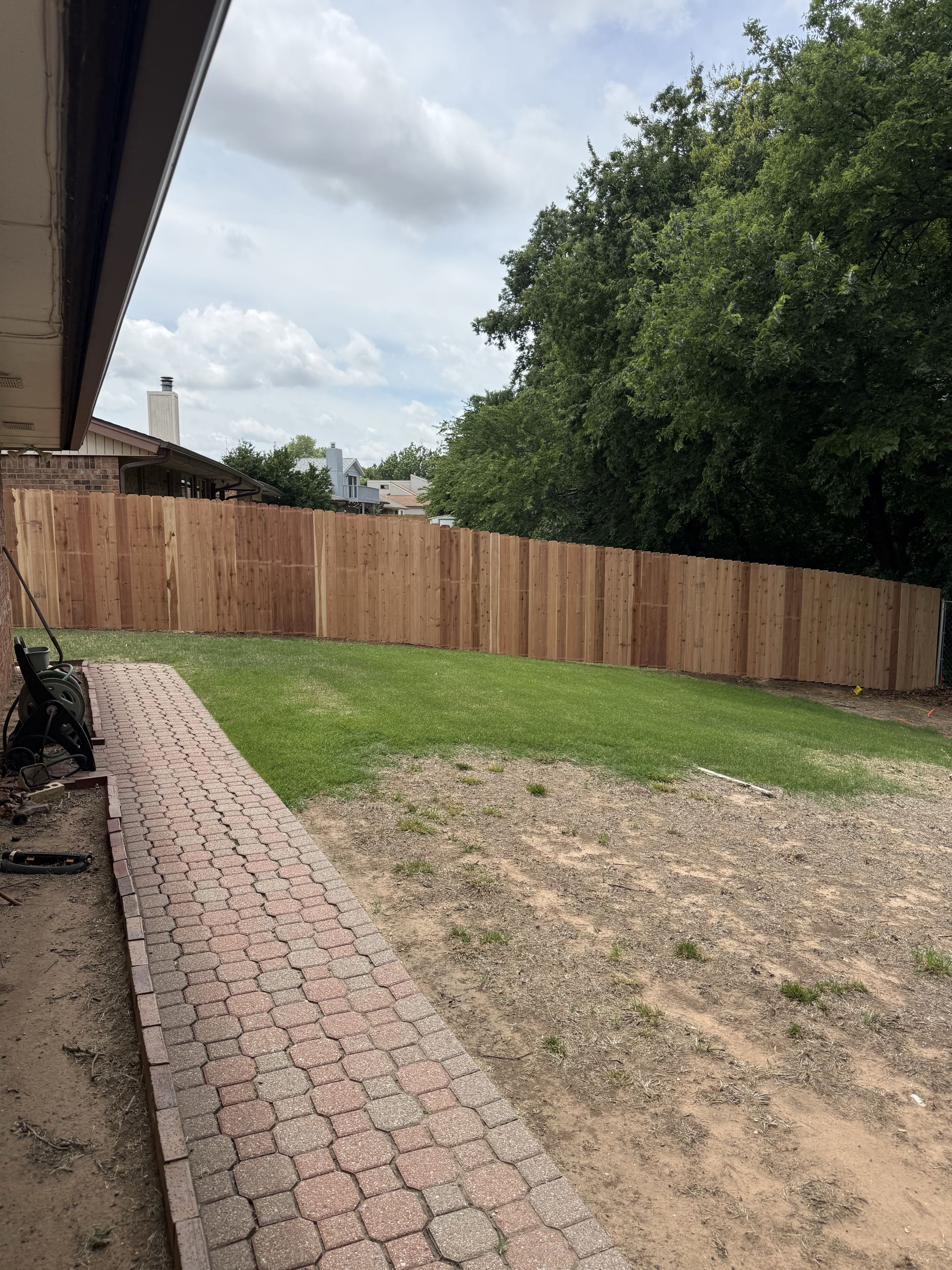 Oklahoma City, OK - One of our favorite calls to get is from a returning customer! We installed part of this Japanese cedar fence last year, and this year we came back to finish the remaining side. The natural beauty of Japanese cedar never disappoints, and we’re proud to have helped bring this homeowner’s vision full circle.