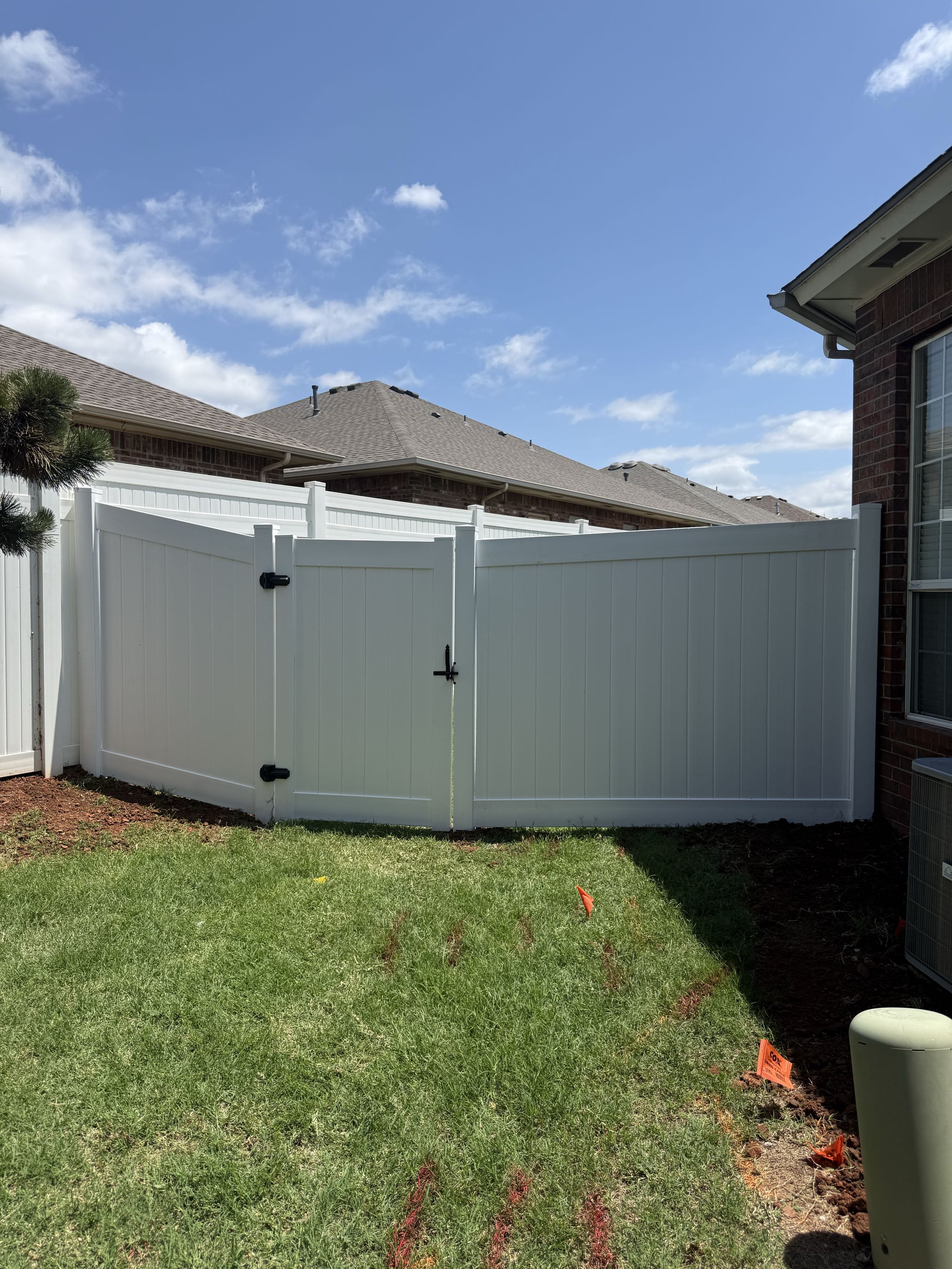 Edmond, OK - Another beautiful white vinyl privacy fence in the books! A durable, low-maintenance upgrade that transforms the backyard