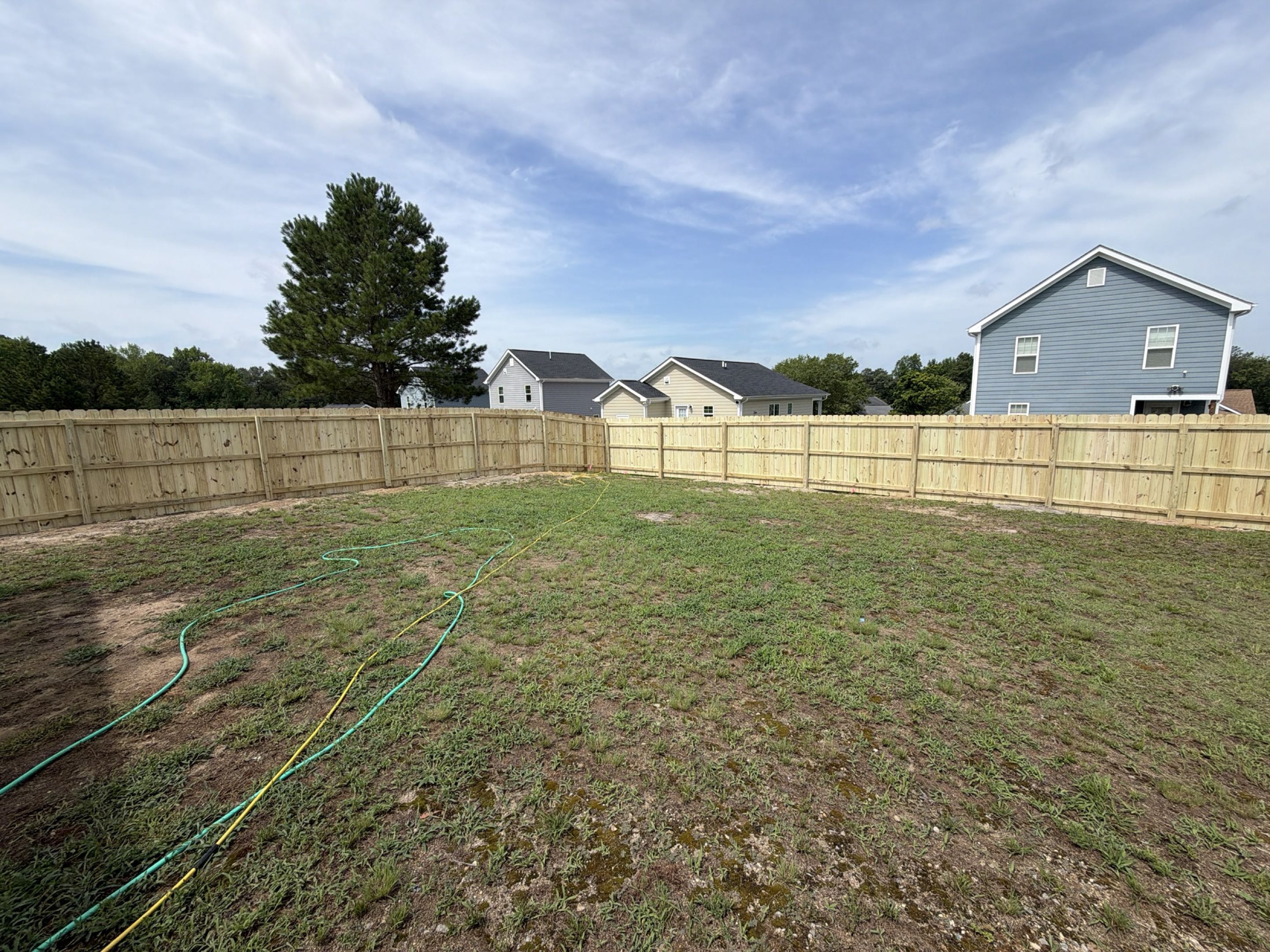 Raleigh, NC - Just completed a top-quality 180-foot wood privacy fence installation! This 6-foot-high classic dog-ear style fence offers perfect backyard privacy and enhanced curb appeal. The project also included two custom-built, heavy-duty access gates. Looking for expert local fence builders to secure your property? Call us today for a free estimate! #FenceInstallation #PrivacyFence #WoodFence #DogEarFence #FenceContractor #HomeImprovement
