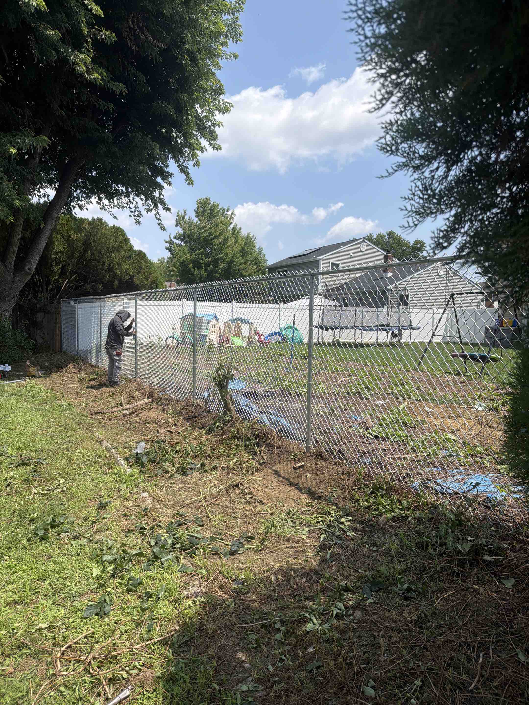 Mount Laurel Township, NJ - Chain link fence installation 
