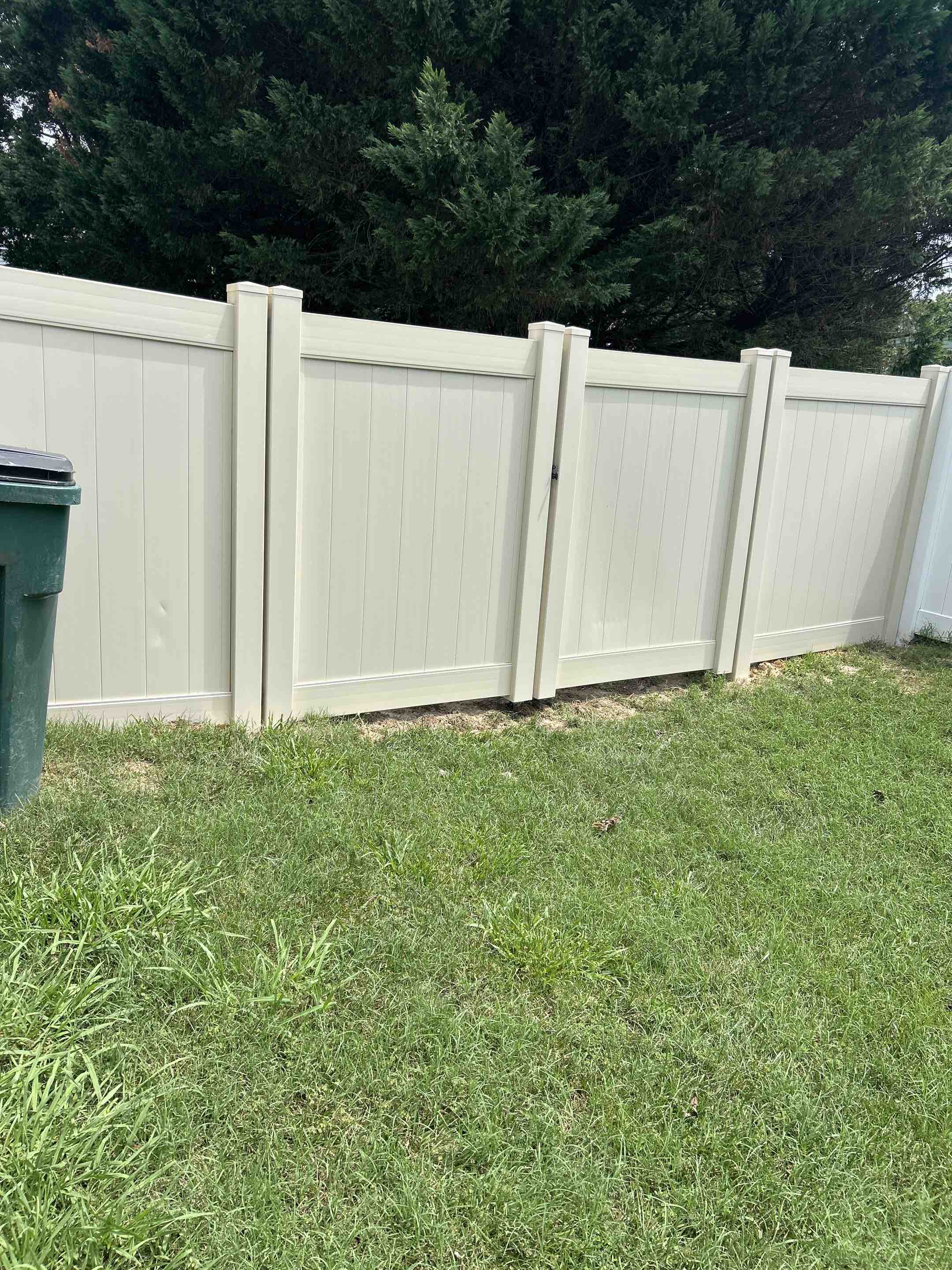 Richmond, VA - 6 foot vinyl almond privacy
