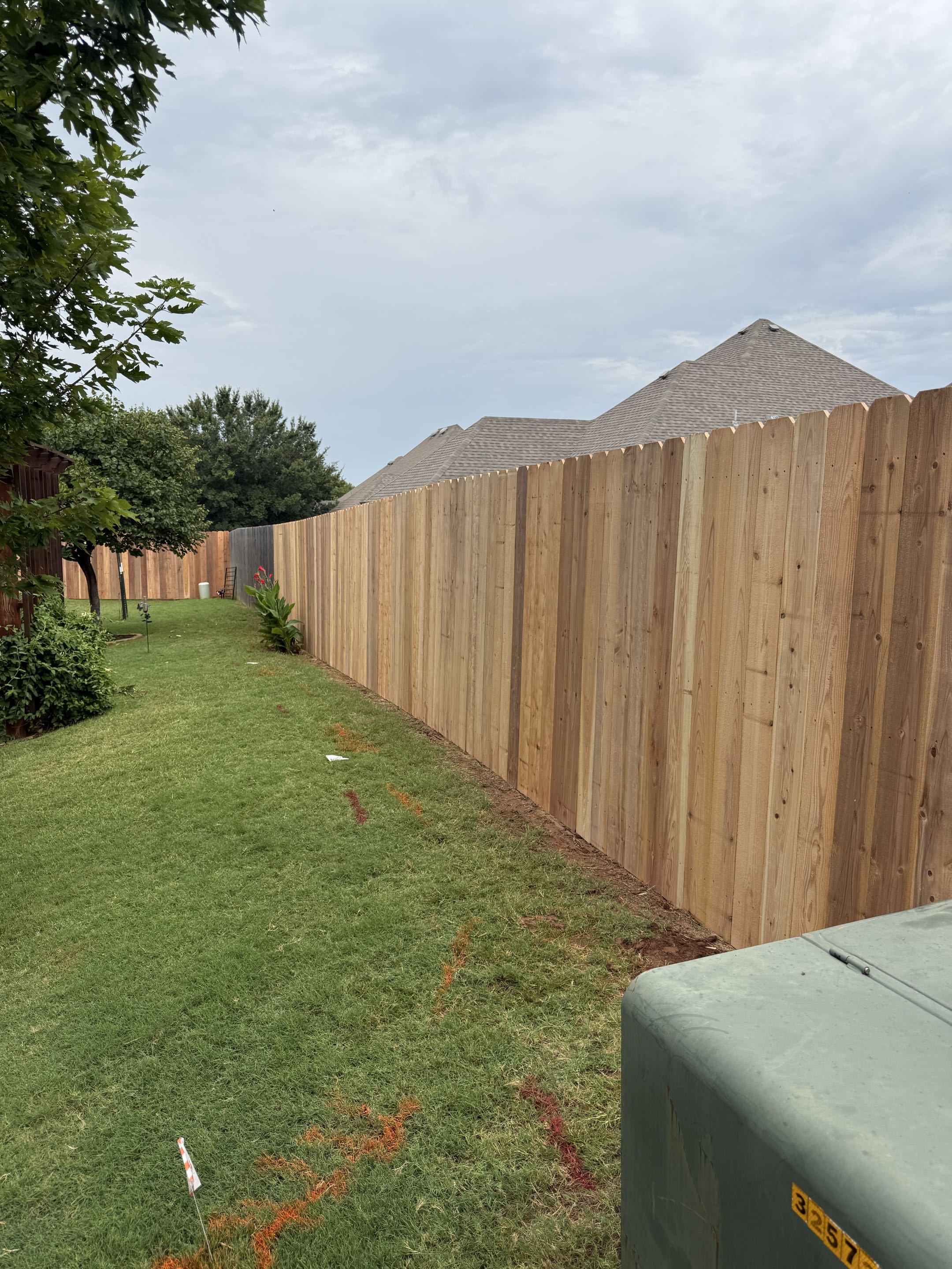Edmond, OK - We installed this 6 ft tall Japanese cedar privacy fence to give our customer a durable, beautiful solution for added privacy. The natural cedar finish creates a clean appearance while providing long-lasting performance. Thank you for trusting Top Rail Fence with your project!