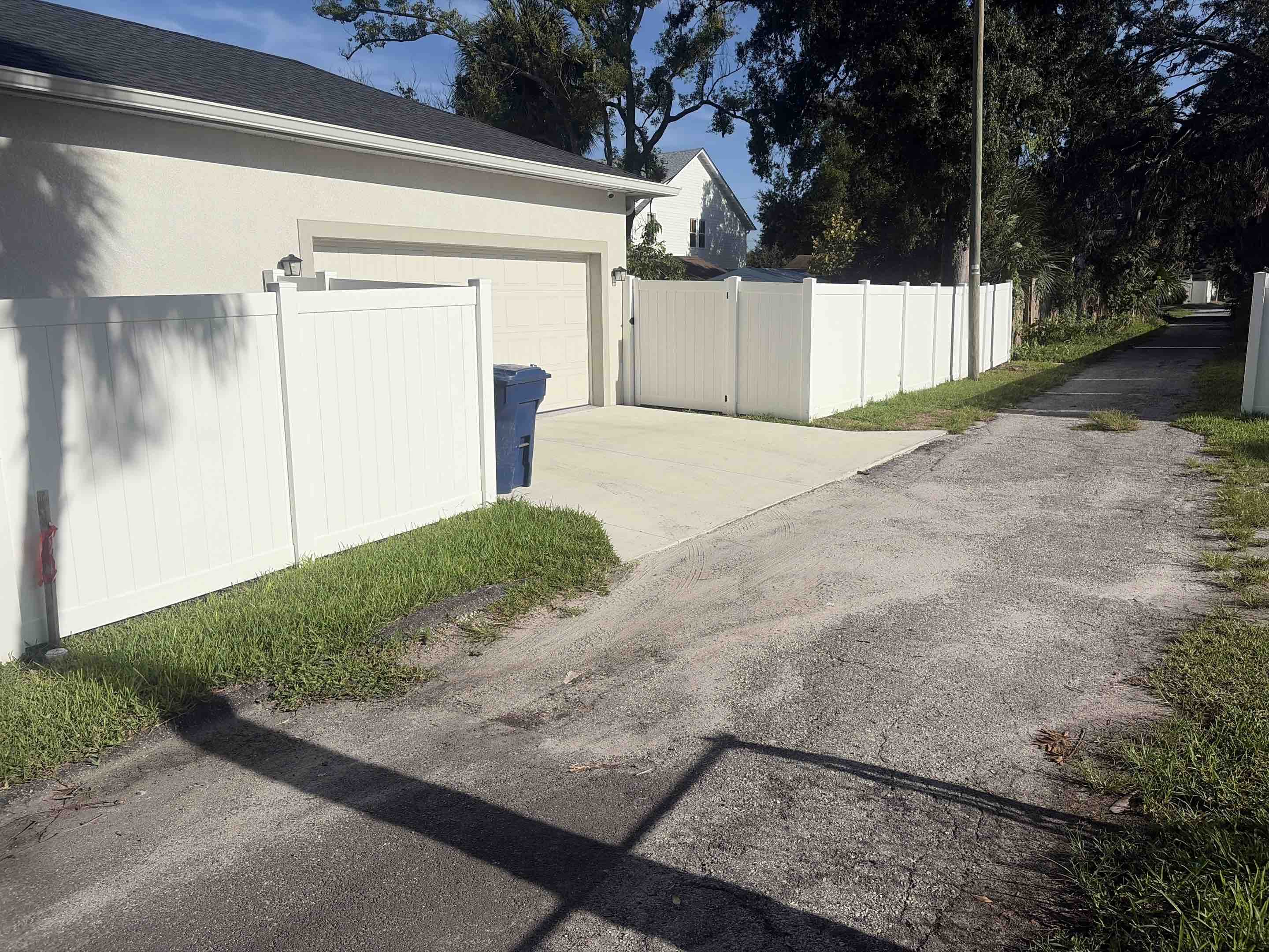 Tampa, FL - I meticulously constructed a durable fence around the garage, ensuring it provided both privacy and security. The fence was designed to complement the existing architecture, blending seamlessly with the overall aesthetic. Each section was carefully measured and fitted, with attention to detail ensuring a perfect alignment. The materials used were of the highest quality, chosen for their longevity and resistance to weather conditions. Post installation, I inspected the entire structure to confirm stability and functionality. The final result is a robust, visually appealing fence that enhances the garage's appearance and provides the desired level of protection.