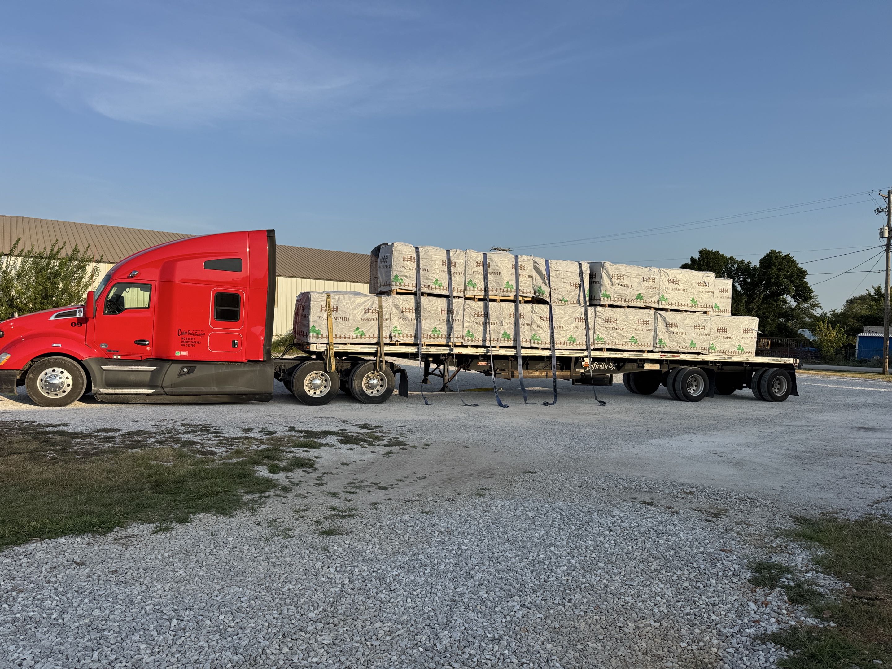 Rogers, AR - New shipment of Cedar pickets arrived today!