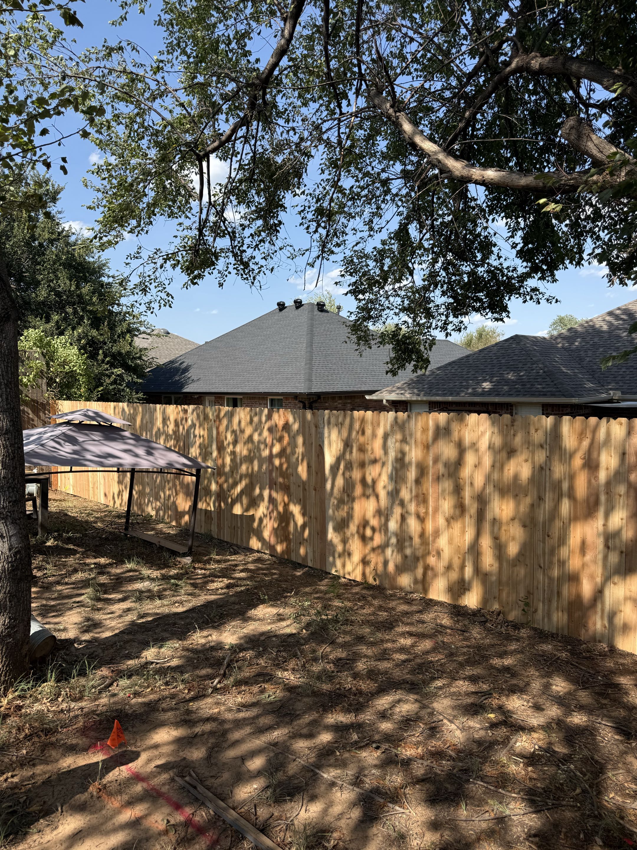 Yukon, OK - This back fence line was ready for replacement, so we upgraded it with beautiful Western Red Cedar. The new fence provides a clean, natural look while giving the property a stronger, longer-lasting fence line.