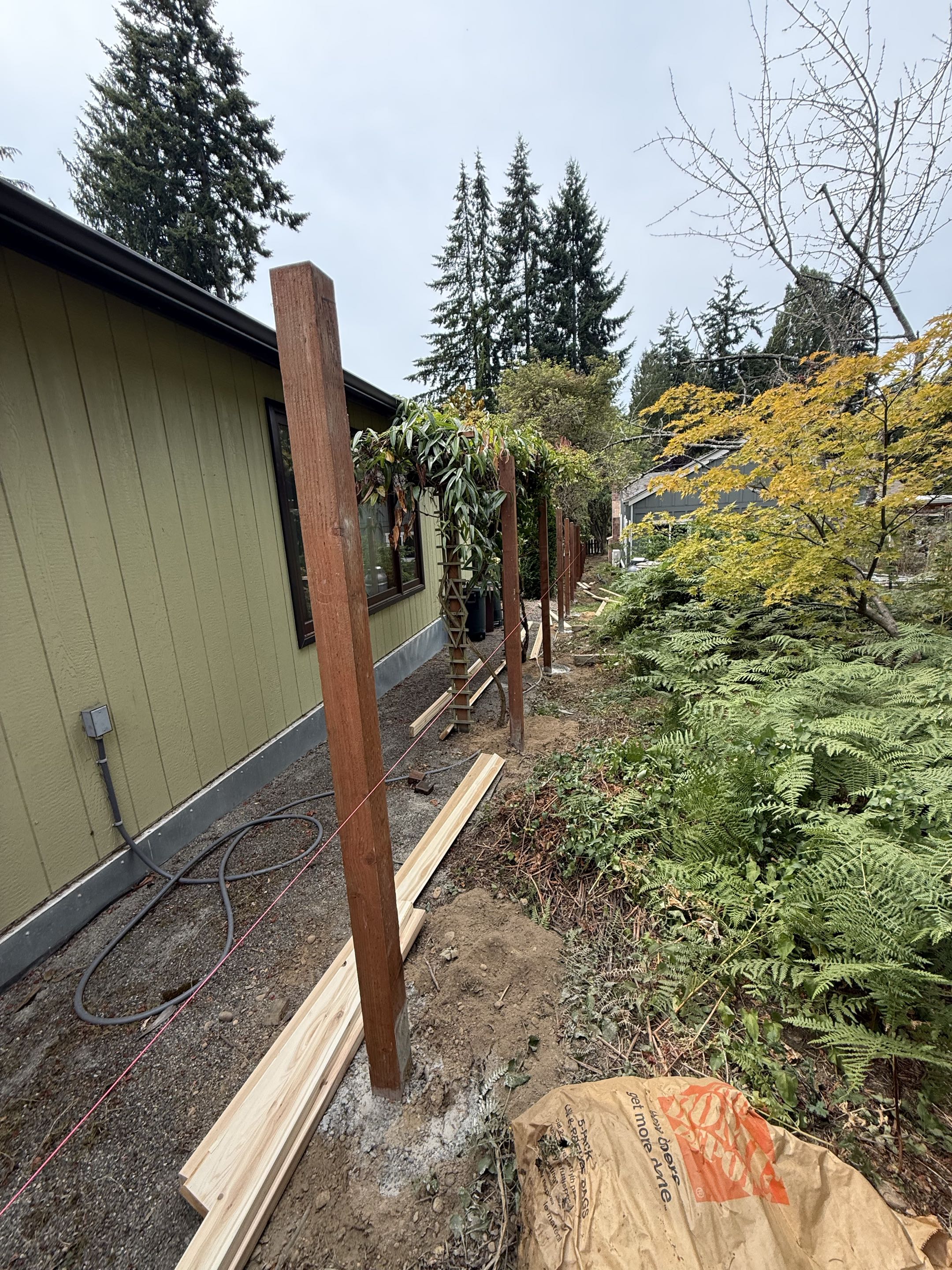 Shoreline, WA - Posts are in for cap and trim in Shoreline.