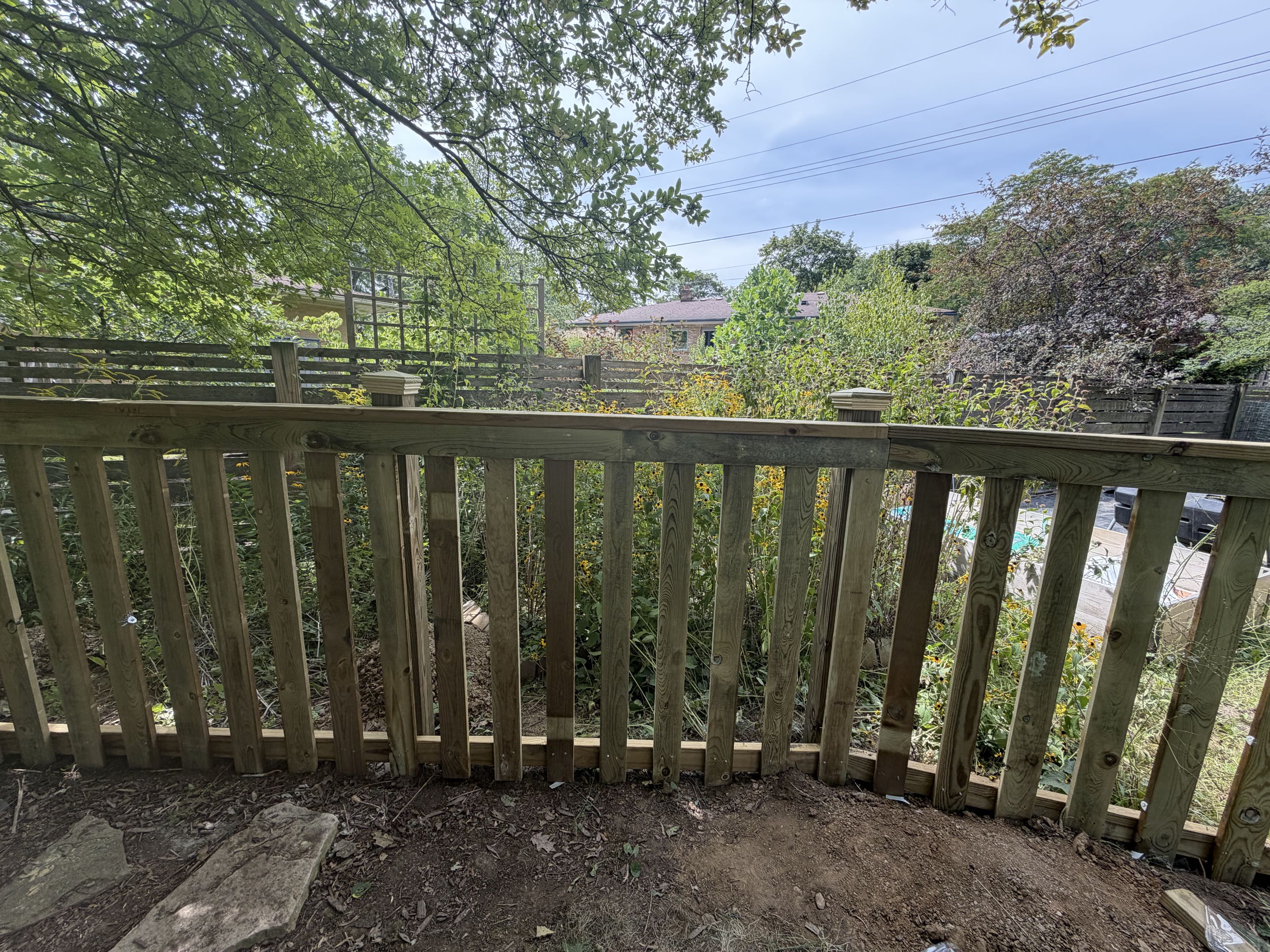 Ann Arbor, MI - Top Rail Fence Ann Arbor is off of Stadium Blvd installing this amazing garden fence.  The old fence was falling apart and we tore it out and refreshed the space.  