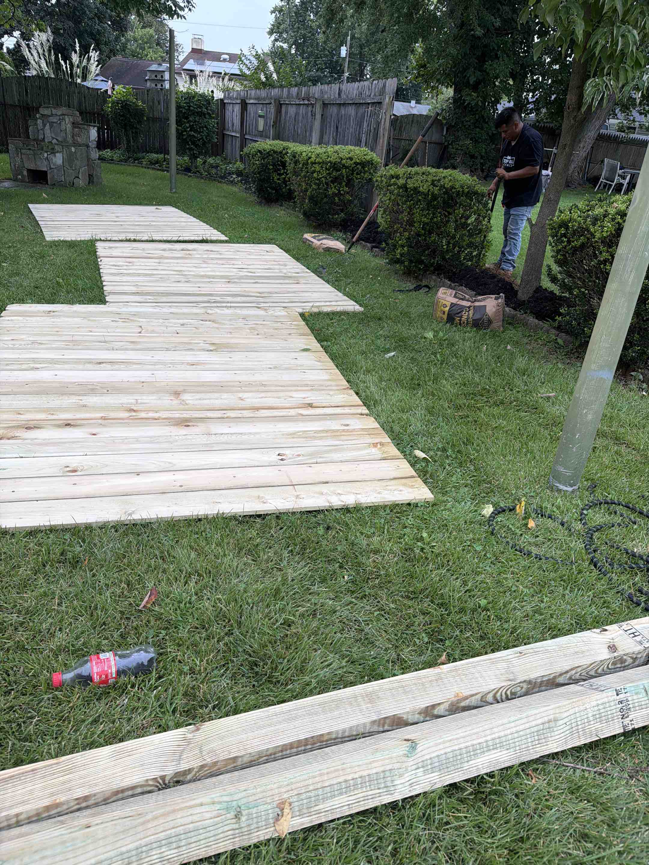 Burlington, NJ - Pressure Treated dog ear fence repair.