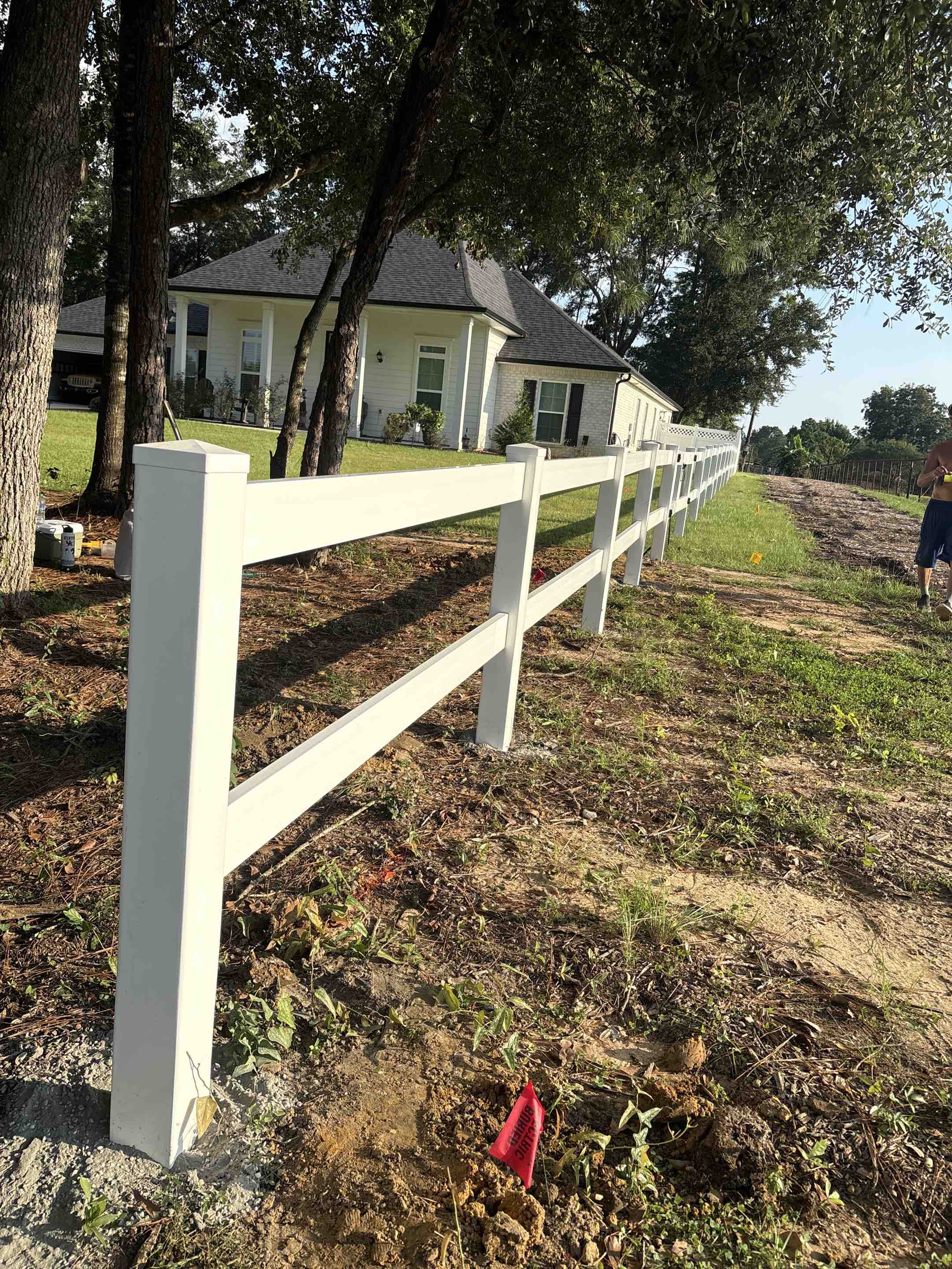Milton, FL - There’s a beautiful NEW, 4 foot two rail vinyl. Totally changes the aesthetic of the front of the house.  Another five star satisfied customer!