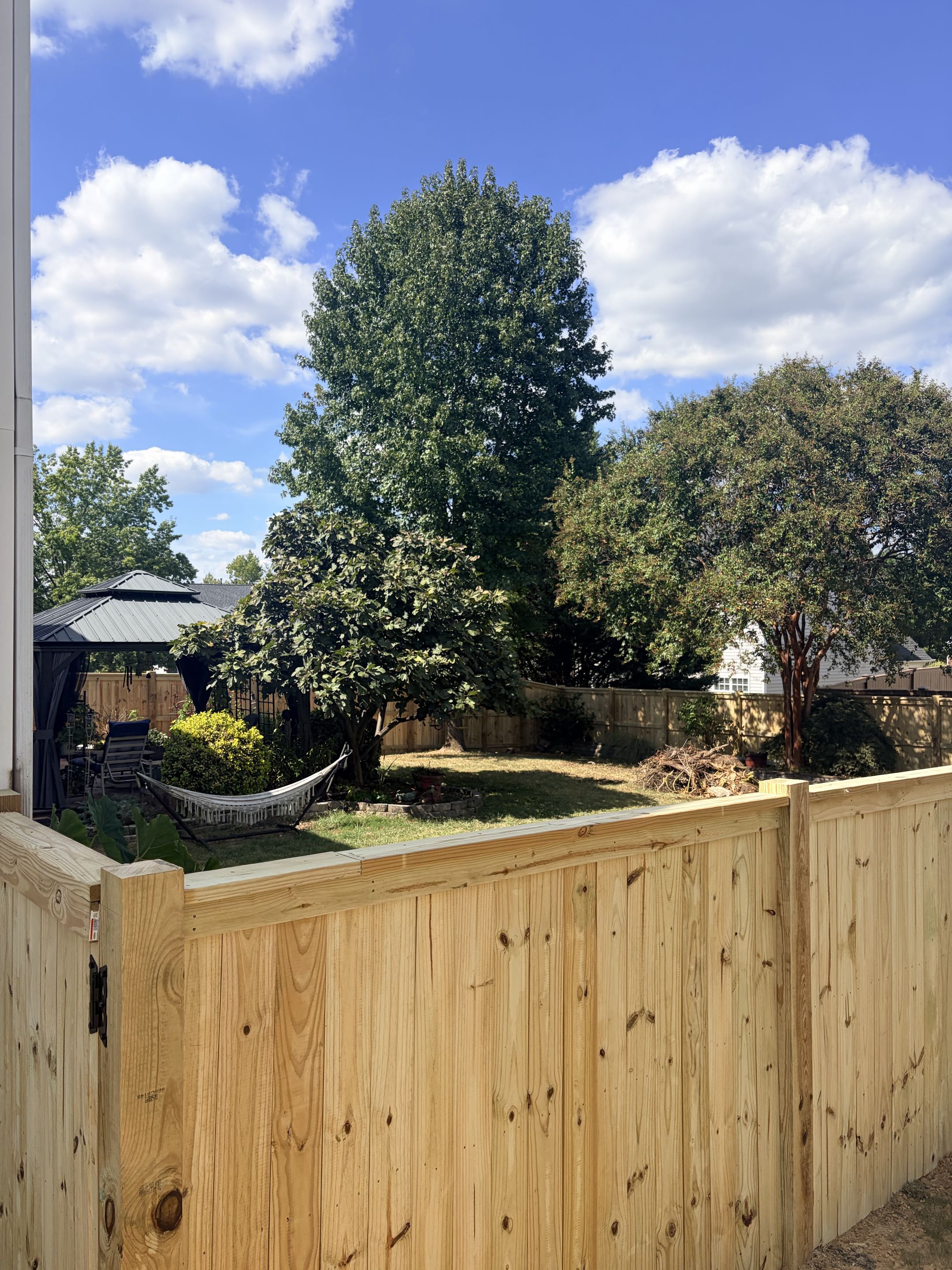 Raleigh, NC - We completed a comprehensive fence installation project, covering 250 linear feet of 6-foot high cap and trim wood privacy fence. The project included the demolition of the old, deteriorating fence to make way for a new, elegant structure. We installed a single gate for convenient access. The new fence features high-quality wood, ensuring durability and a polished appearance. Attention to detail was paramount, resulting in a seamless blend of functionality and aesthetics. The project was executed efficiently, leaving the area clean and ready for use.