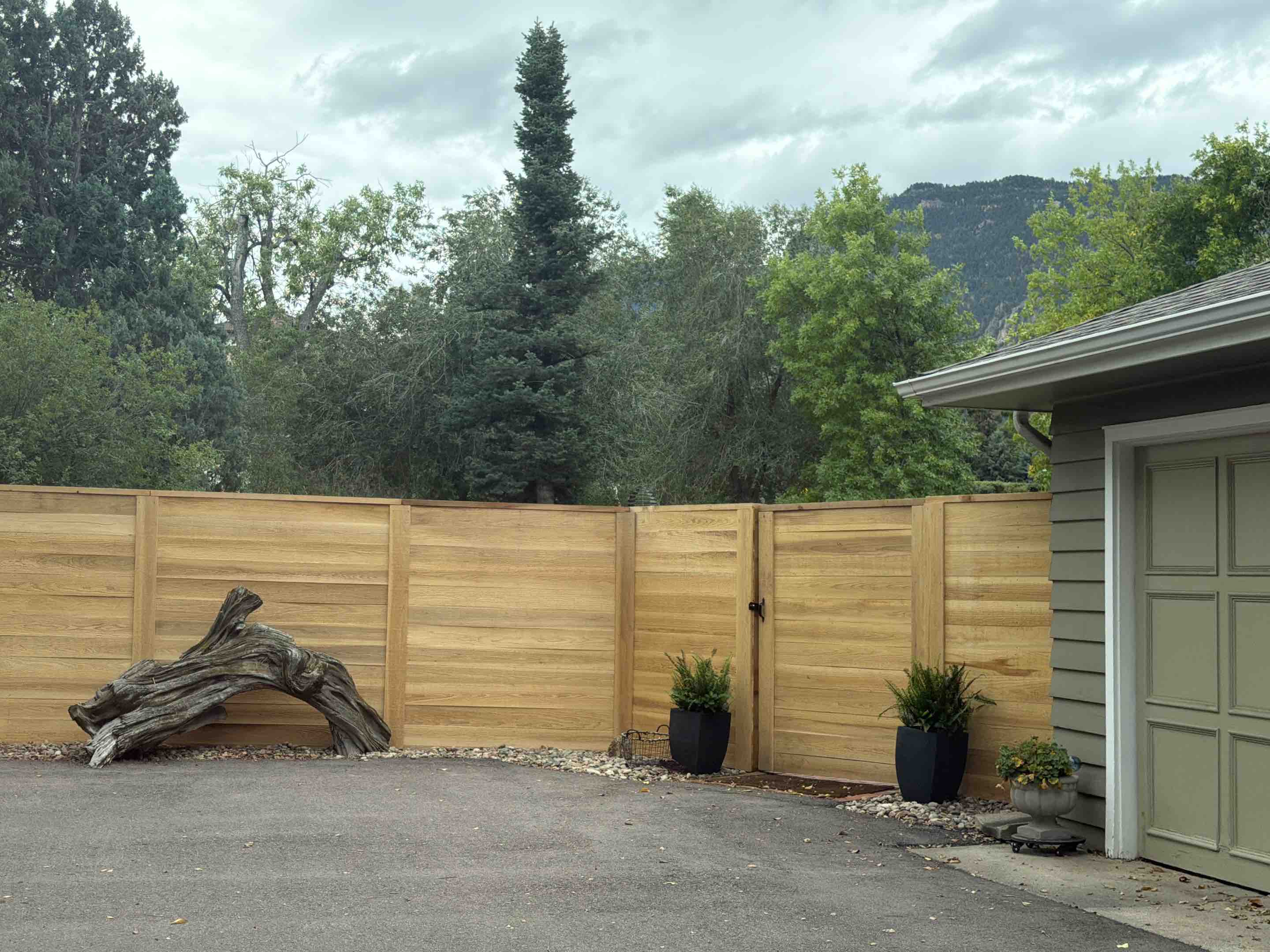 Colorado Springs, CO - Top Rail Fence just installed a new Cedar Horizontal Privacy Fence in Colorado Springs! 